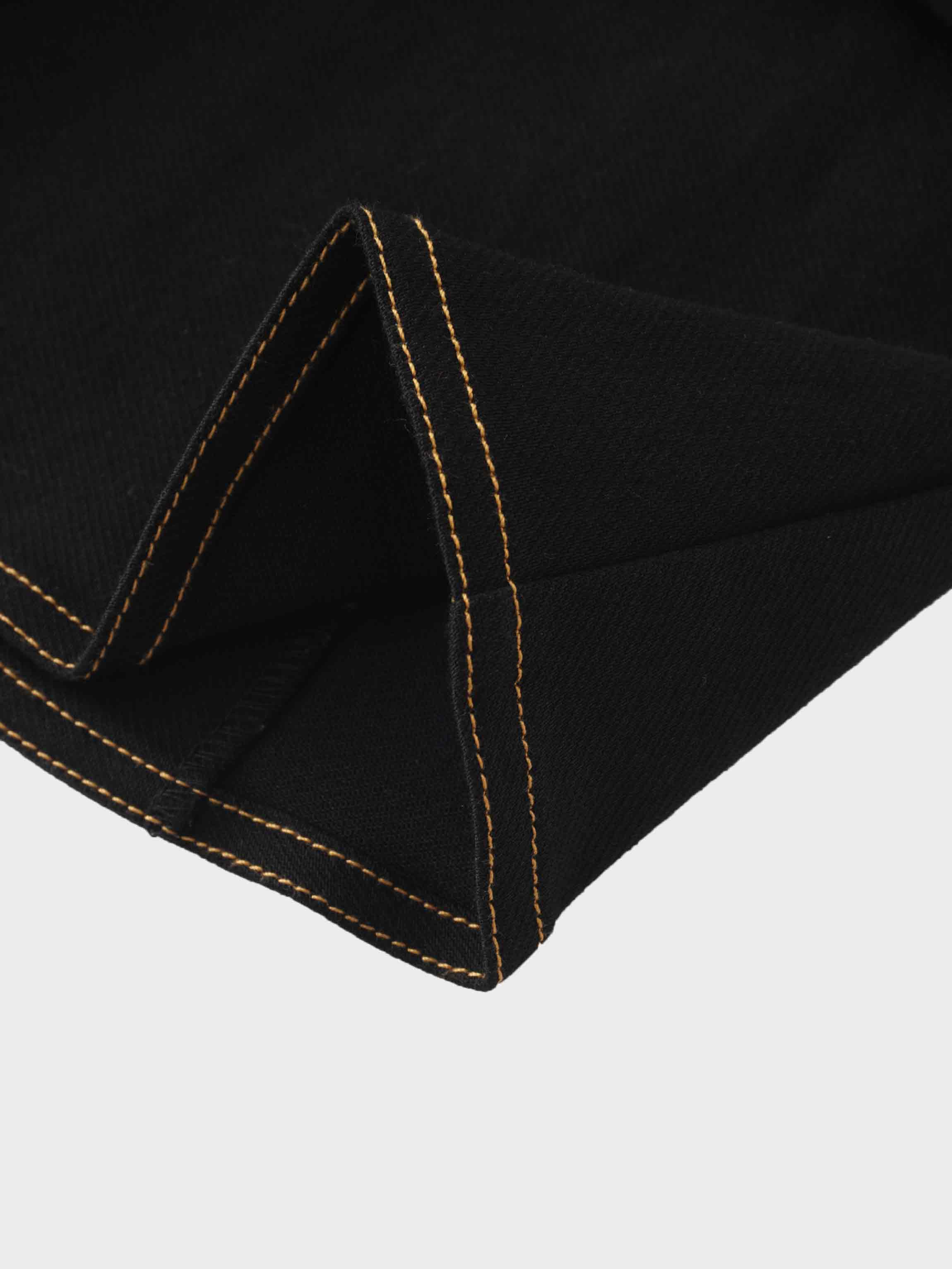 Stretch Denim Blazer-Black