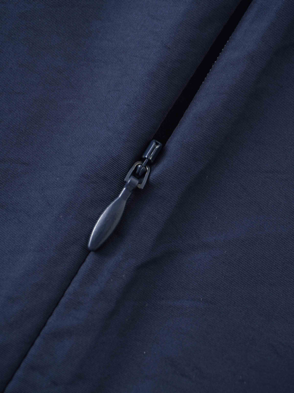 Bubble Sleeve Taffeta Top-Navy