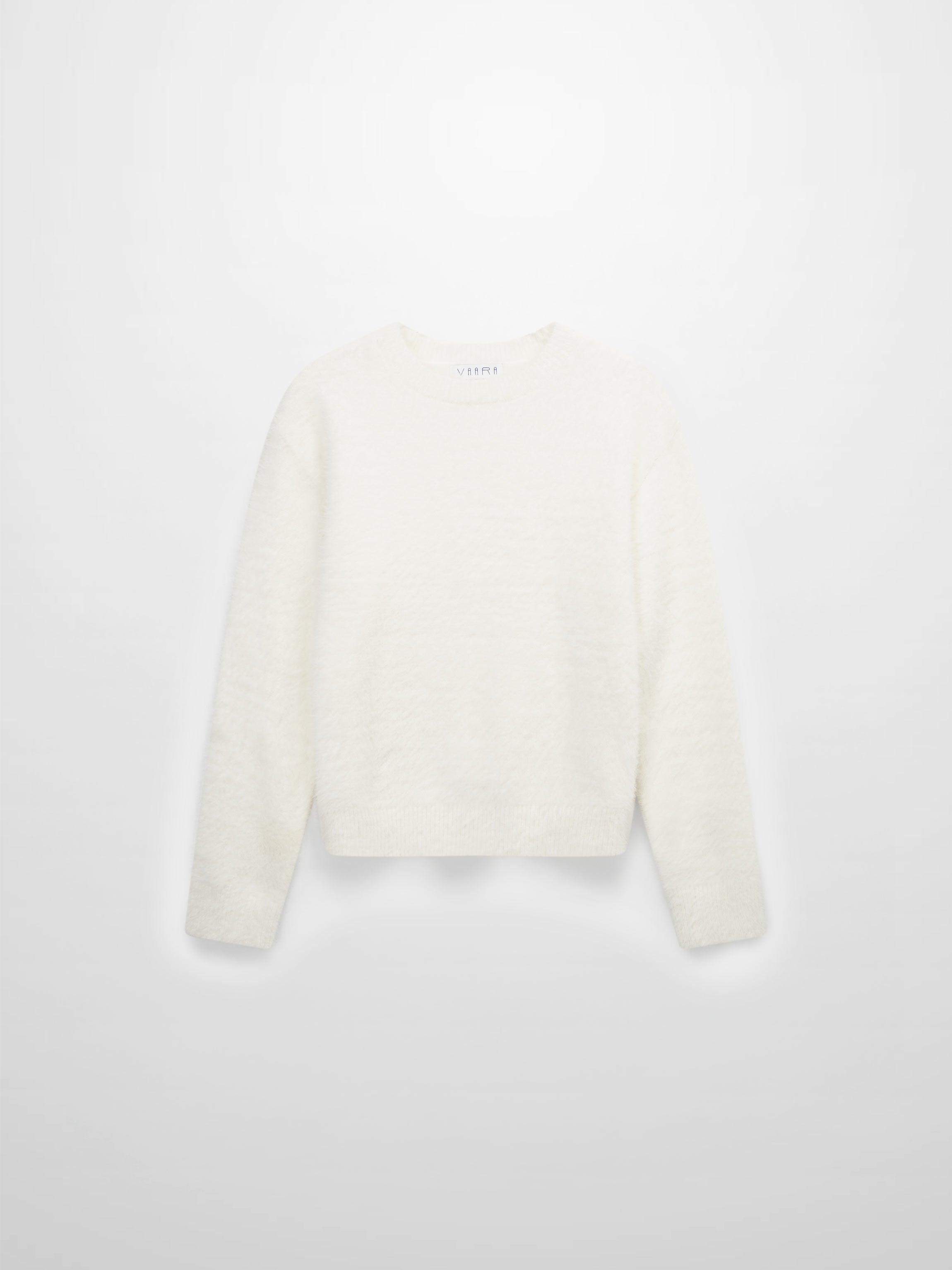 Mohair Crew Neck Sweater-Cream