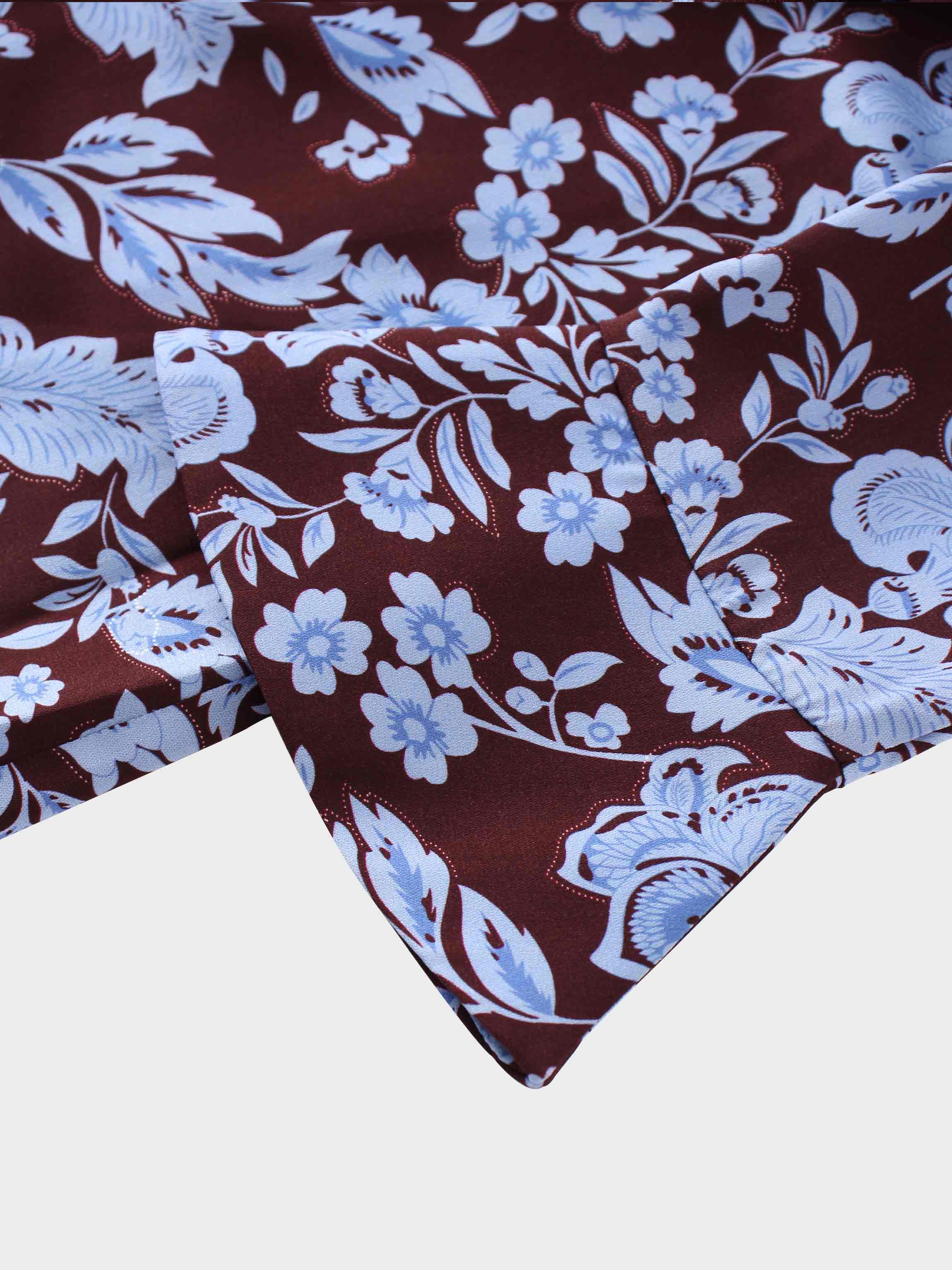 Front Shirred Shirtdress-Lilac Floral