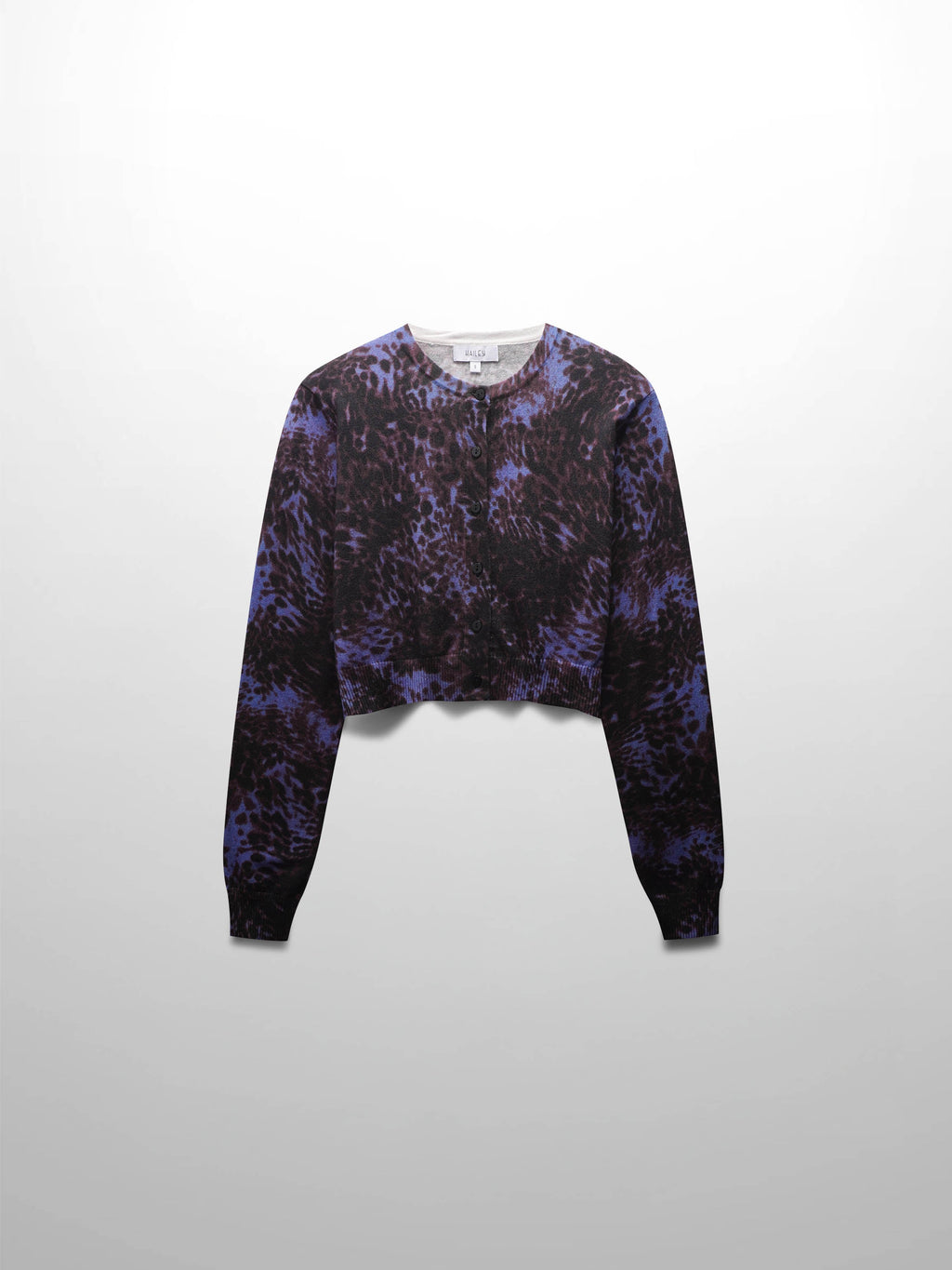 Printed Cardigan-Purple Pebbles