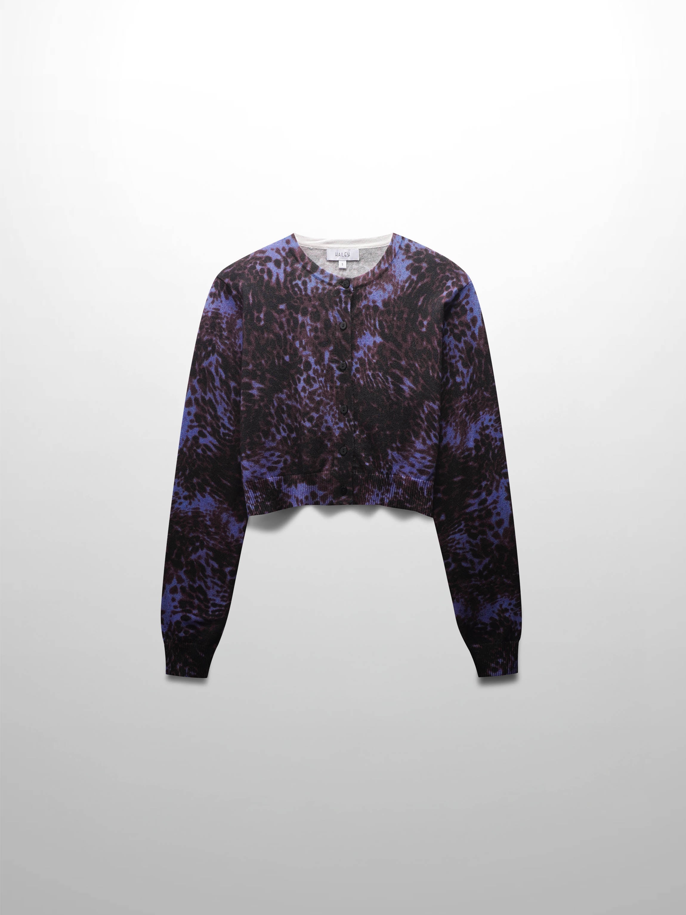 Printed Cardigan-Purple Pebbles