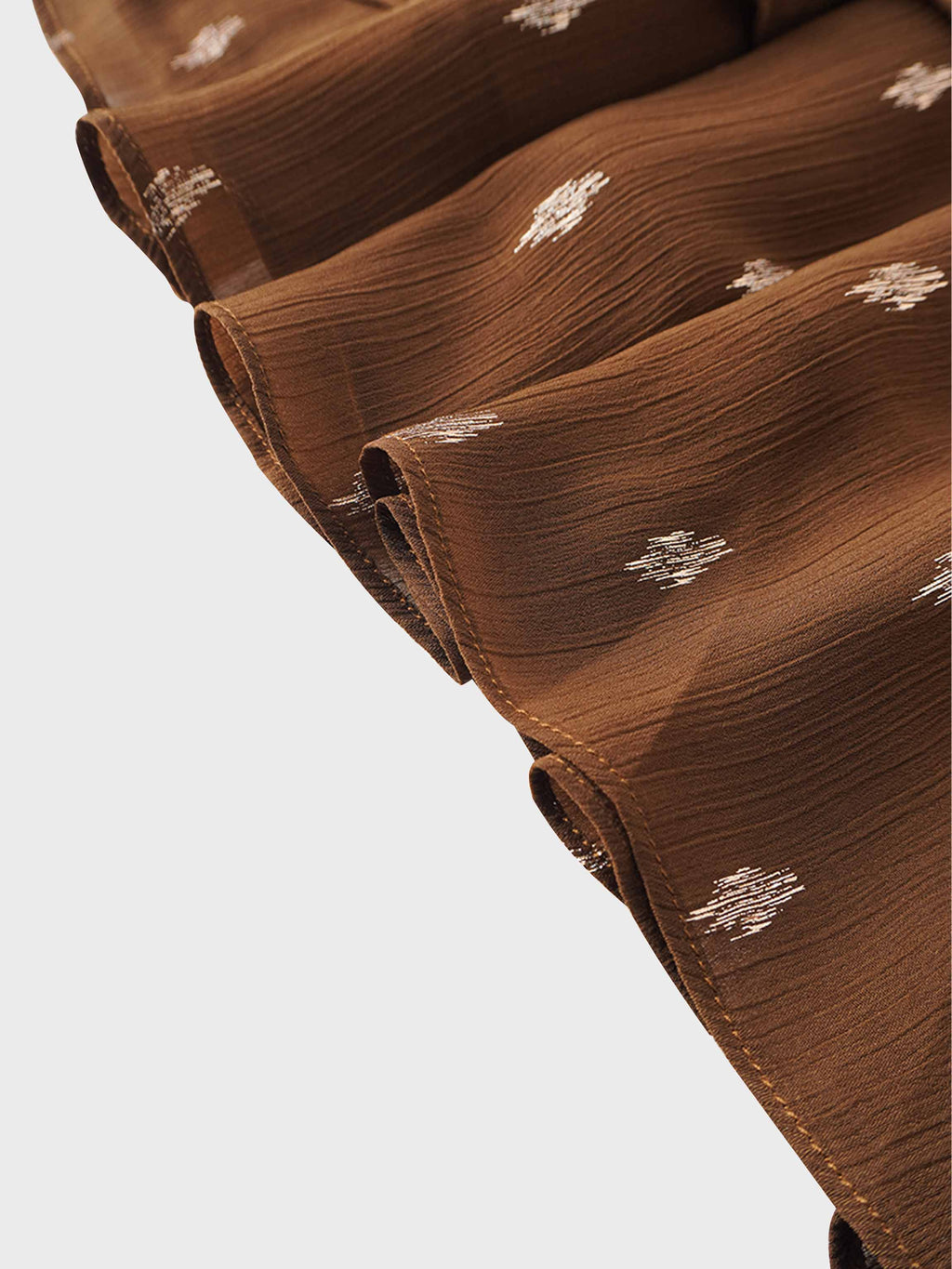 Chiffon Layered Skirt-Gold Brushed