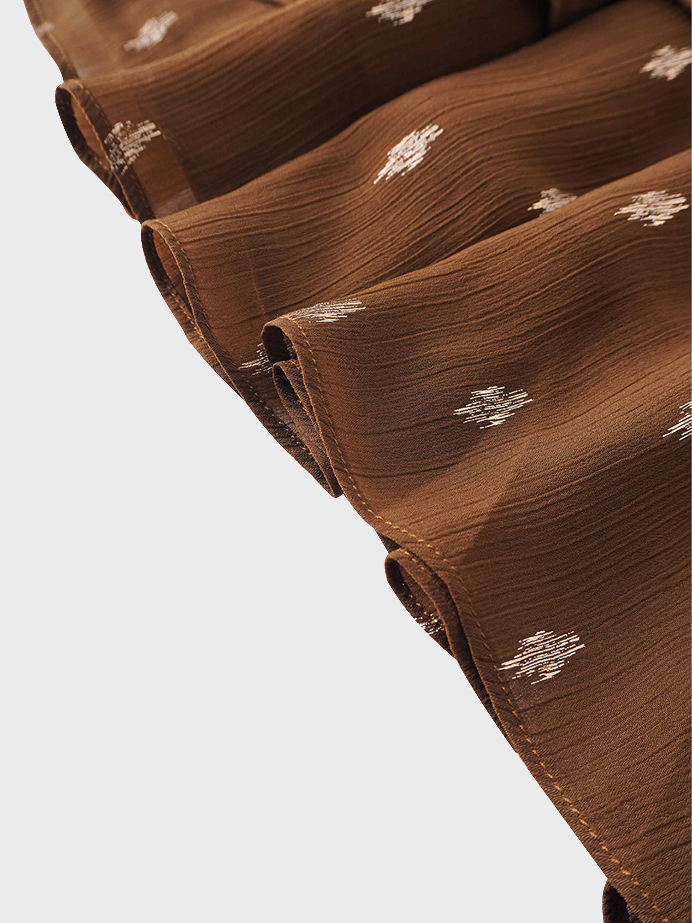 Chiffon Layered Skirt-Gold Brushed