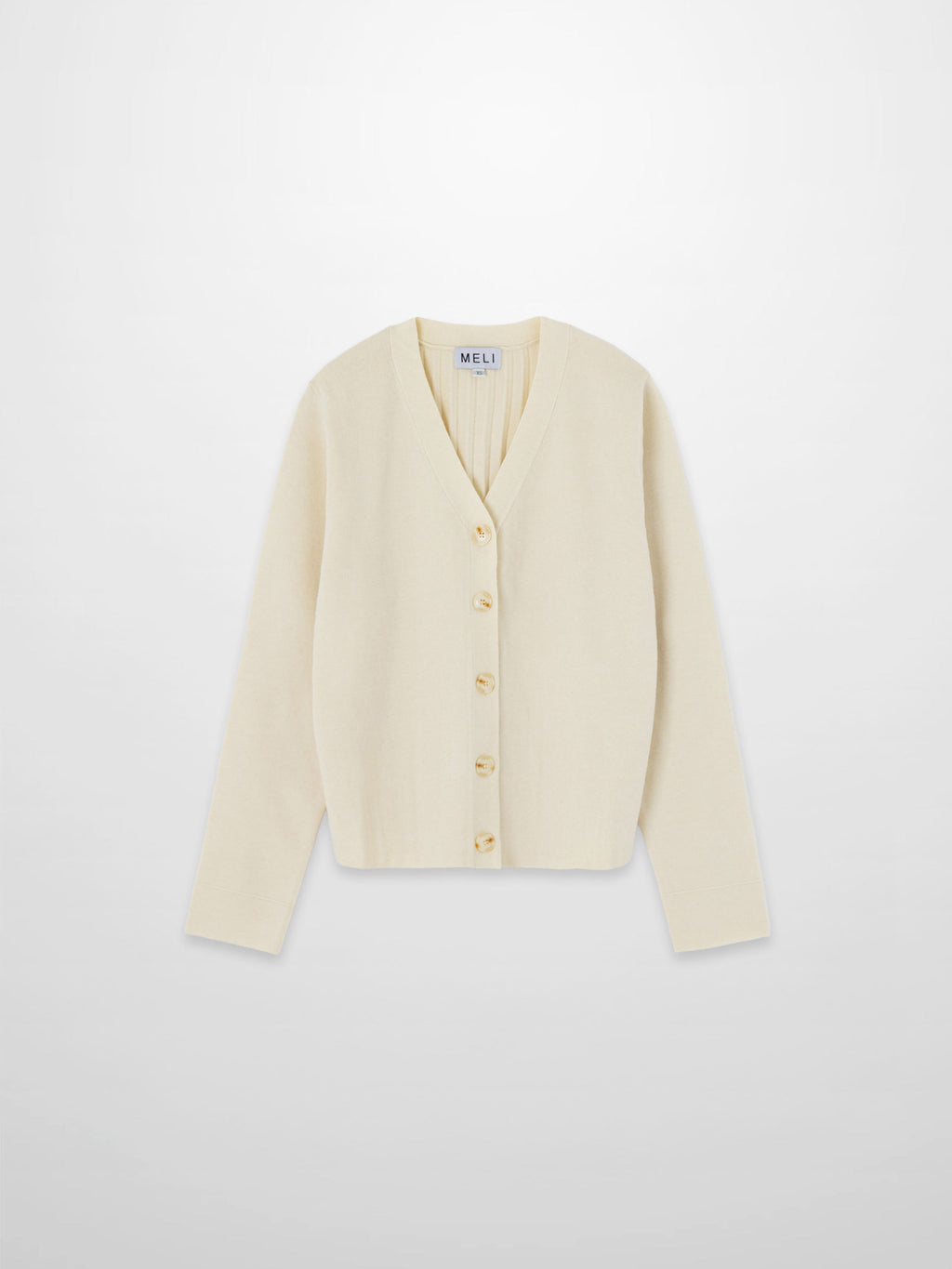 Back Wide Ribbed Cardigan Sweater-Ivory