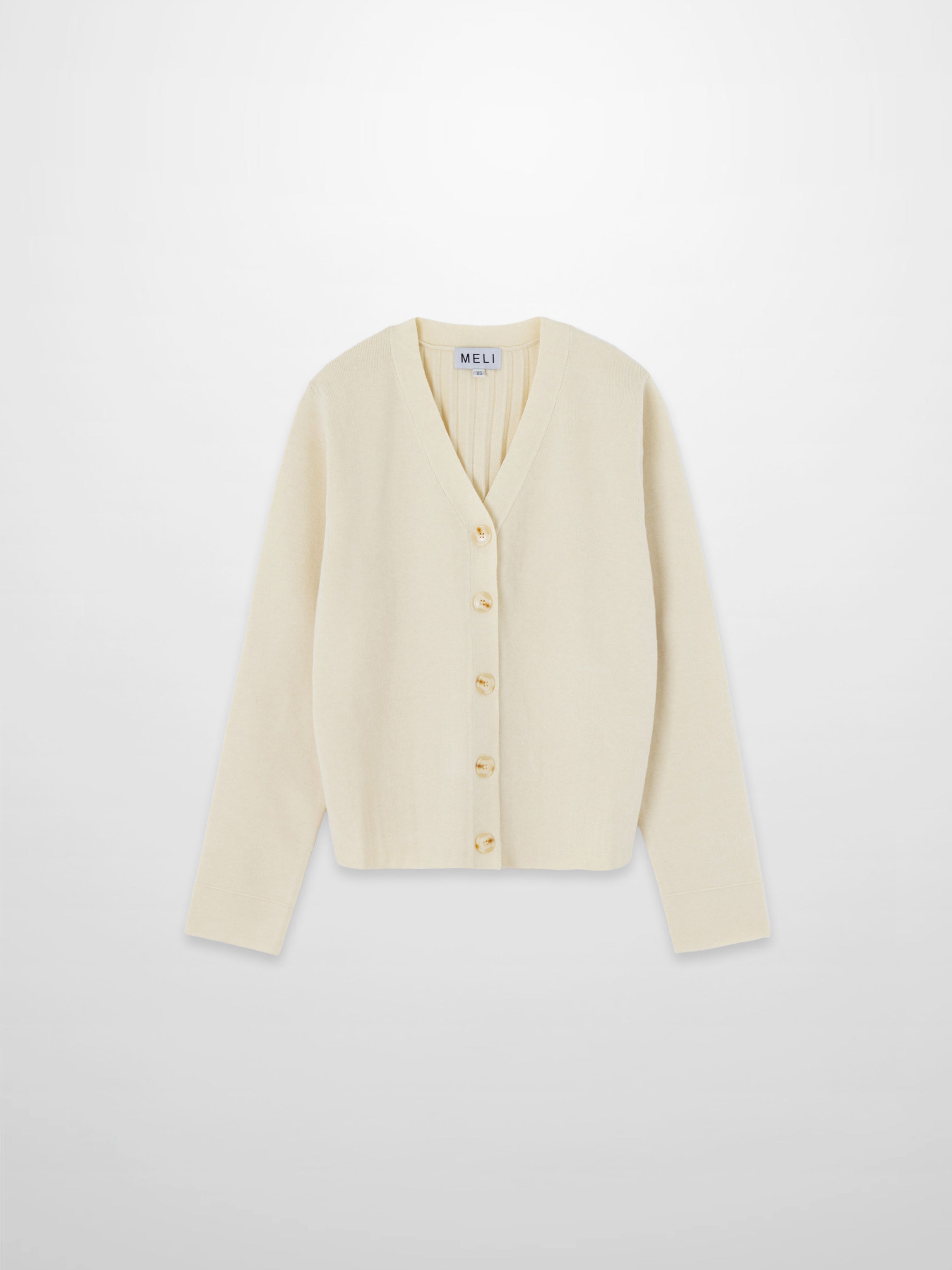 Back Wide Ribbed Cardigan Sweater-Ivory