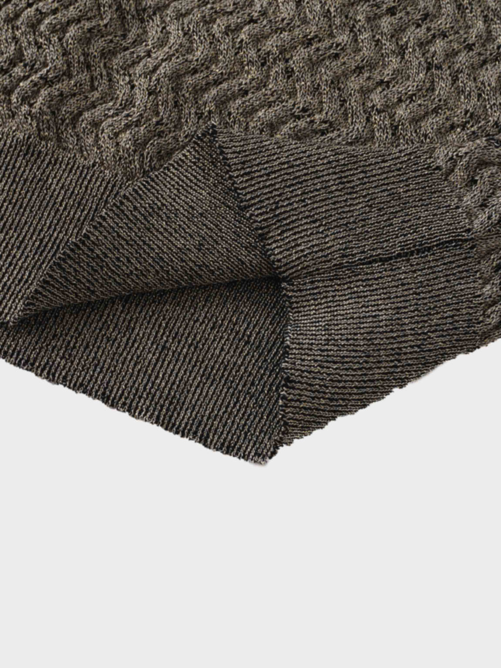 Textured Lurex Crew Sweater-Gold