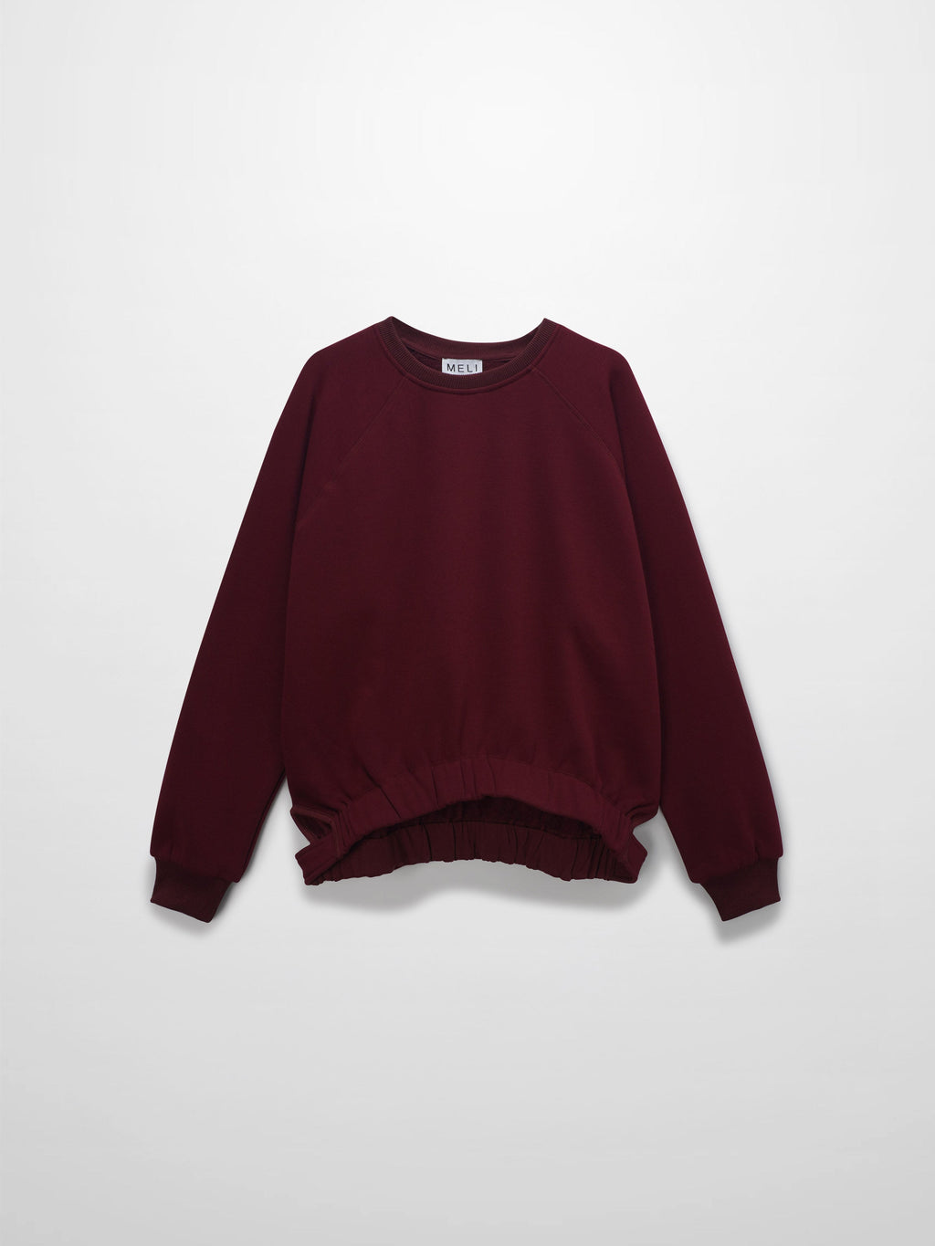 Side Strap Dolman Sweatshirt-Maroon