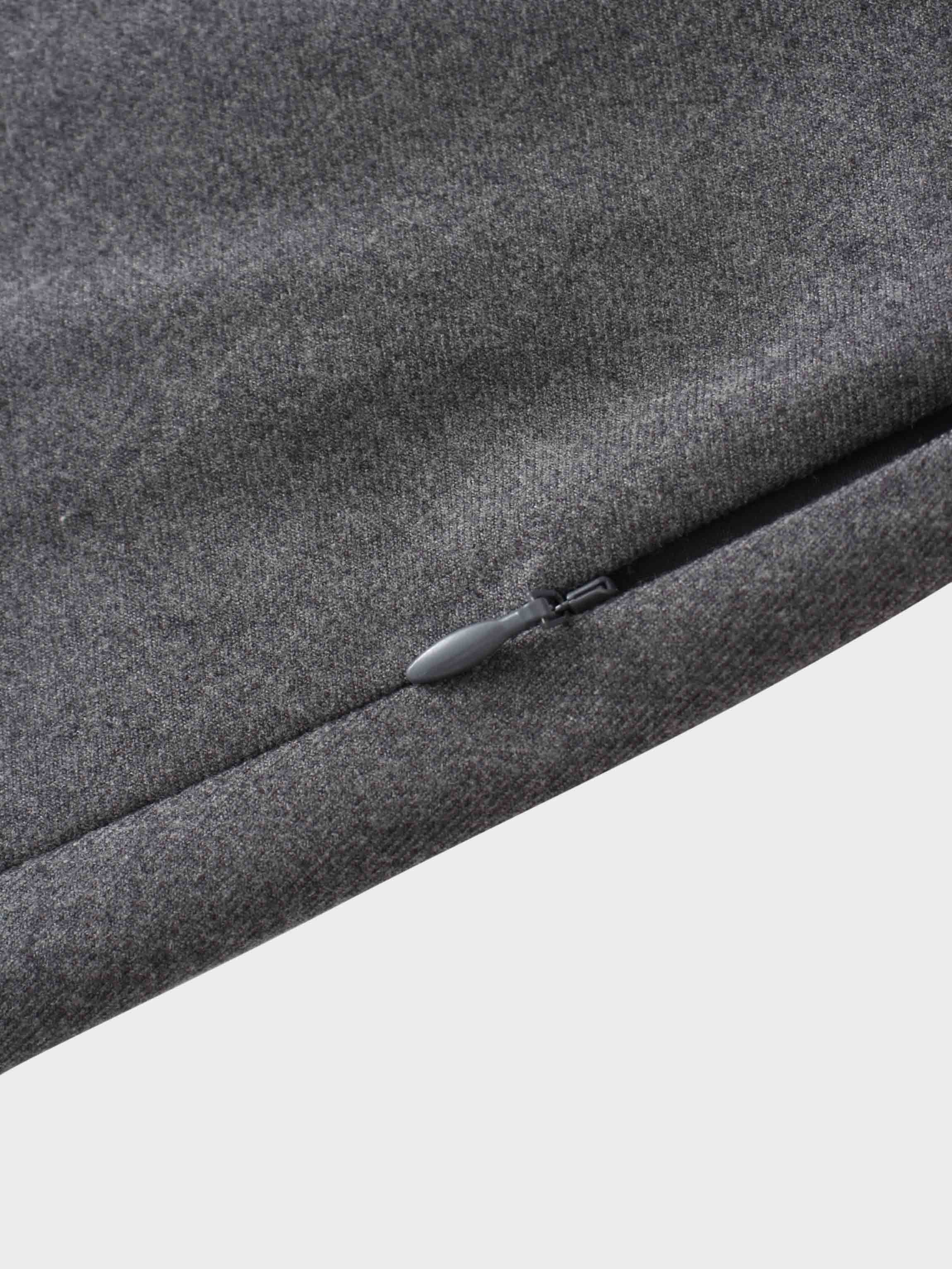 Basic A-Line Seamed Short Skirt-Grey