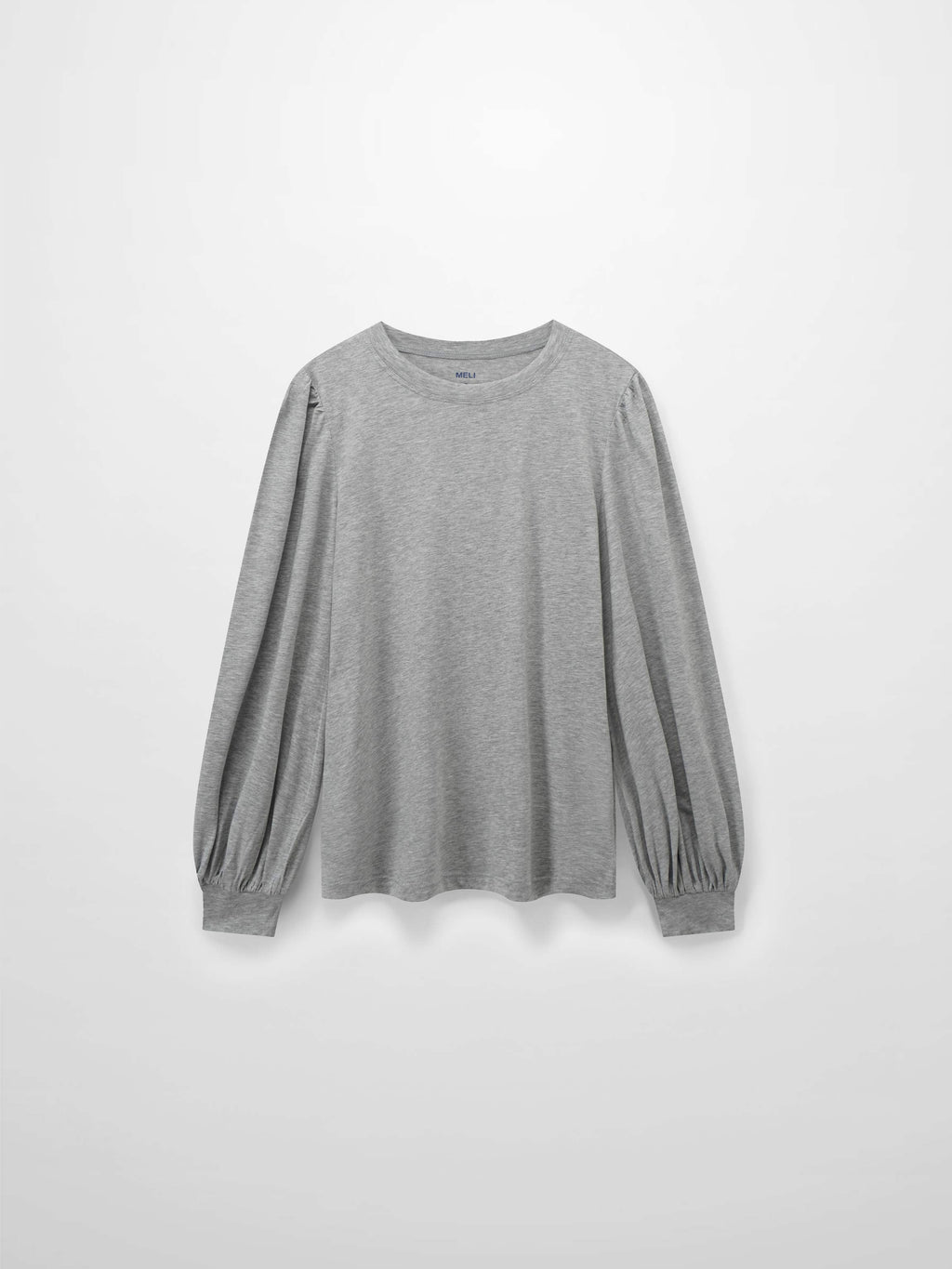 Bubble Sleeve T-Shirt-Heathered Grey