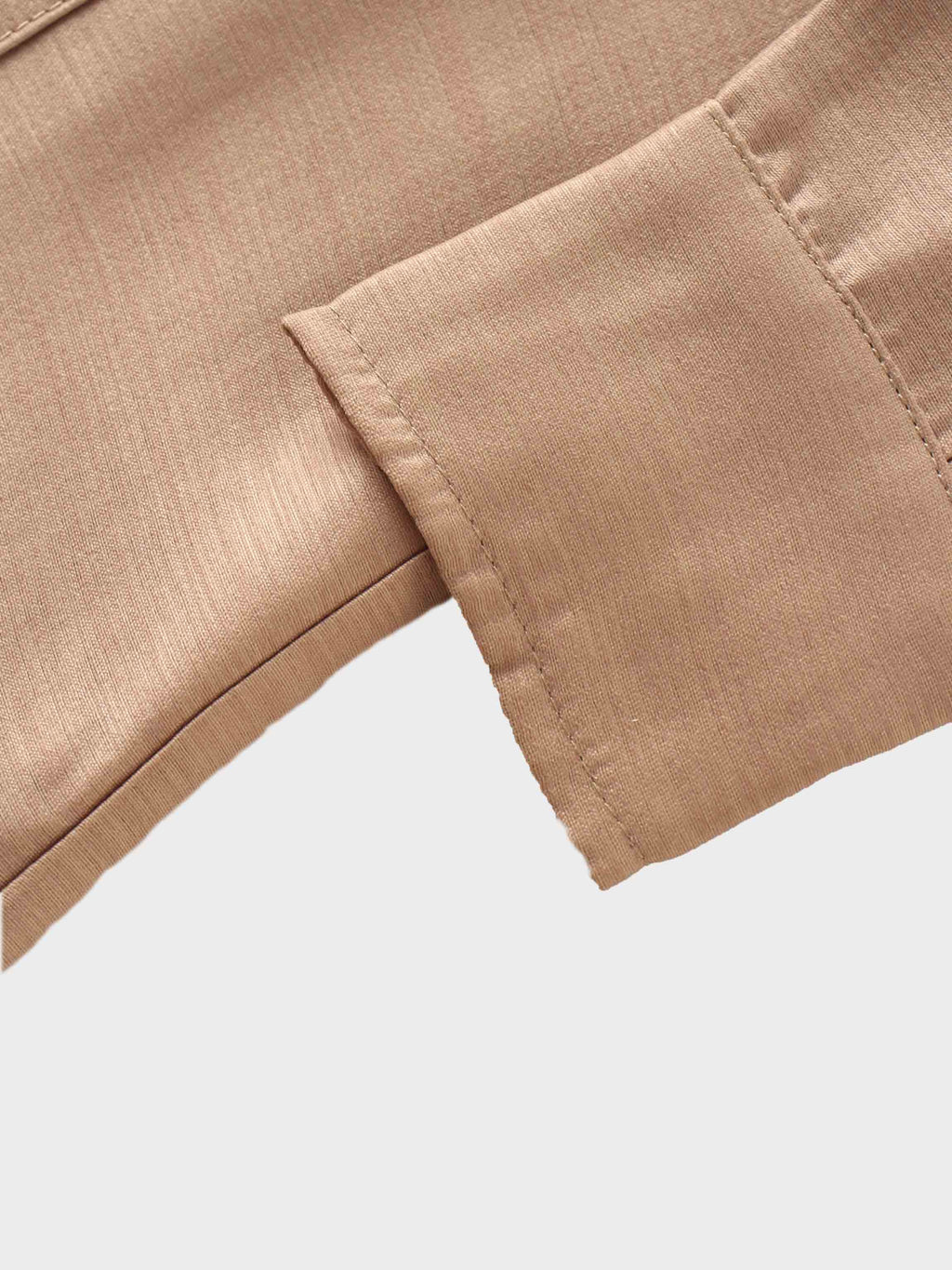 Textured Puff Sleeve Blouse-Mushroom