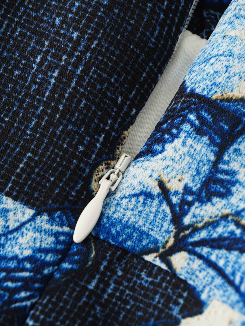 Layered Belted Dress-Blue Floral