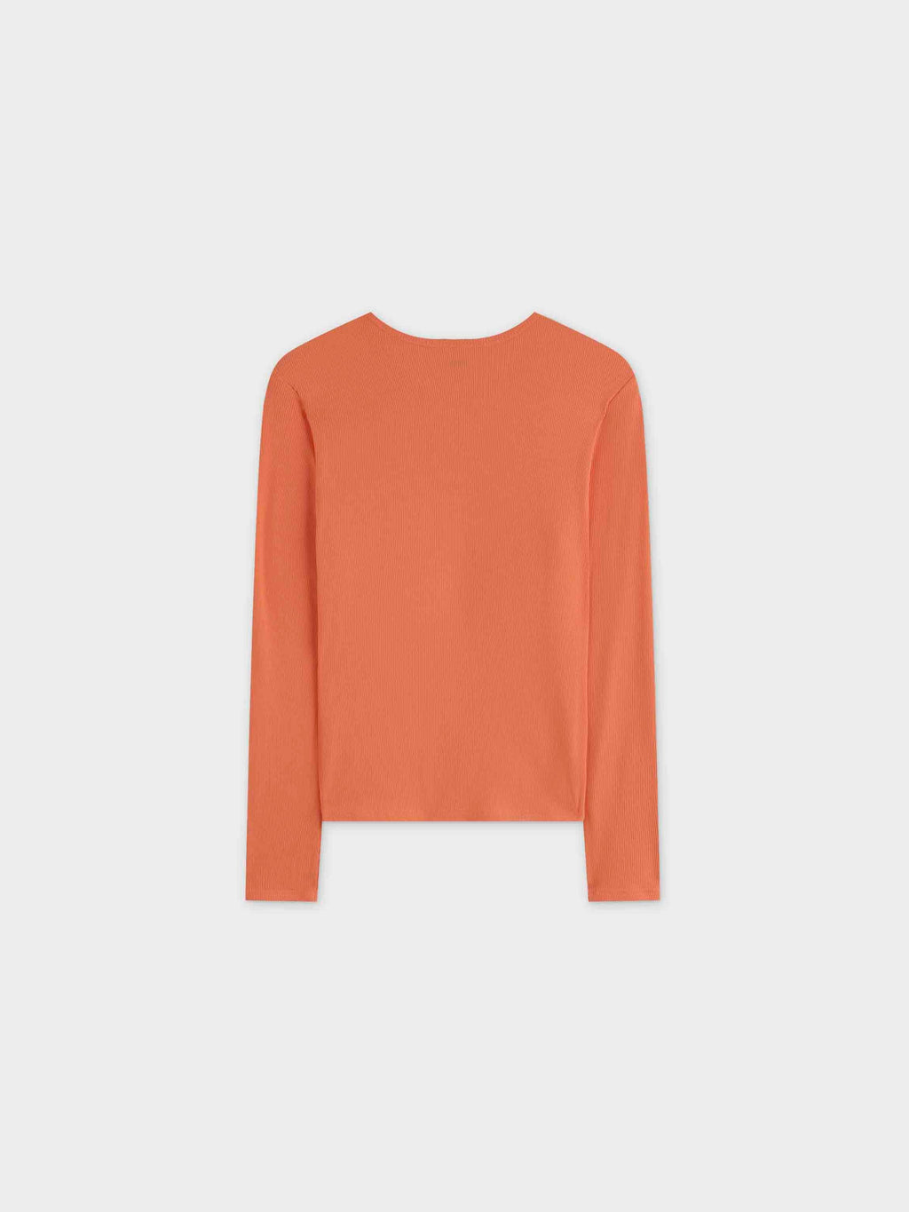 CLASSIC RIBBED CREW TEE LS-ORANGE