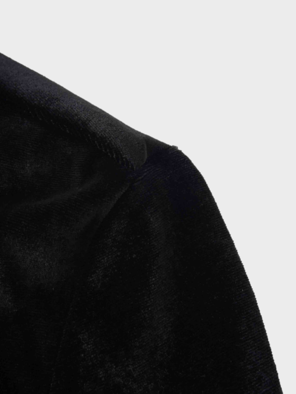 Velour Button Down Blouse-Black