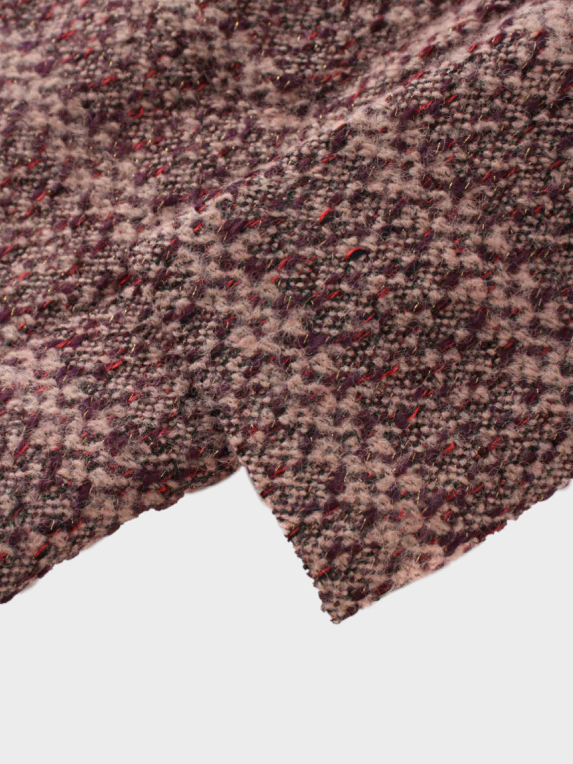 Boucle Jacket-Pink/Burgundy