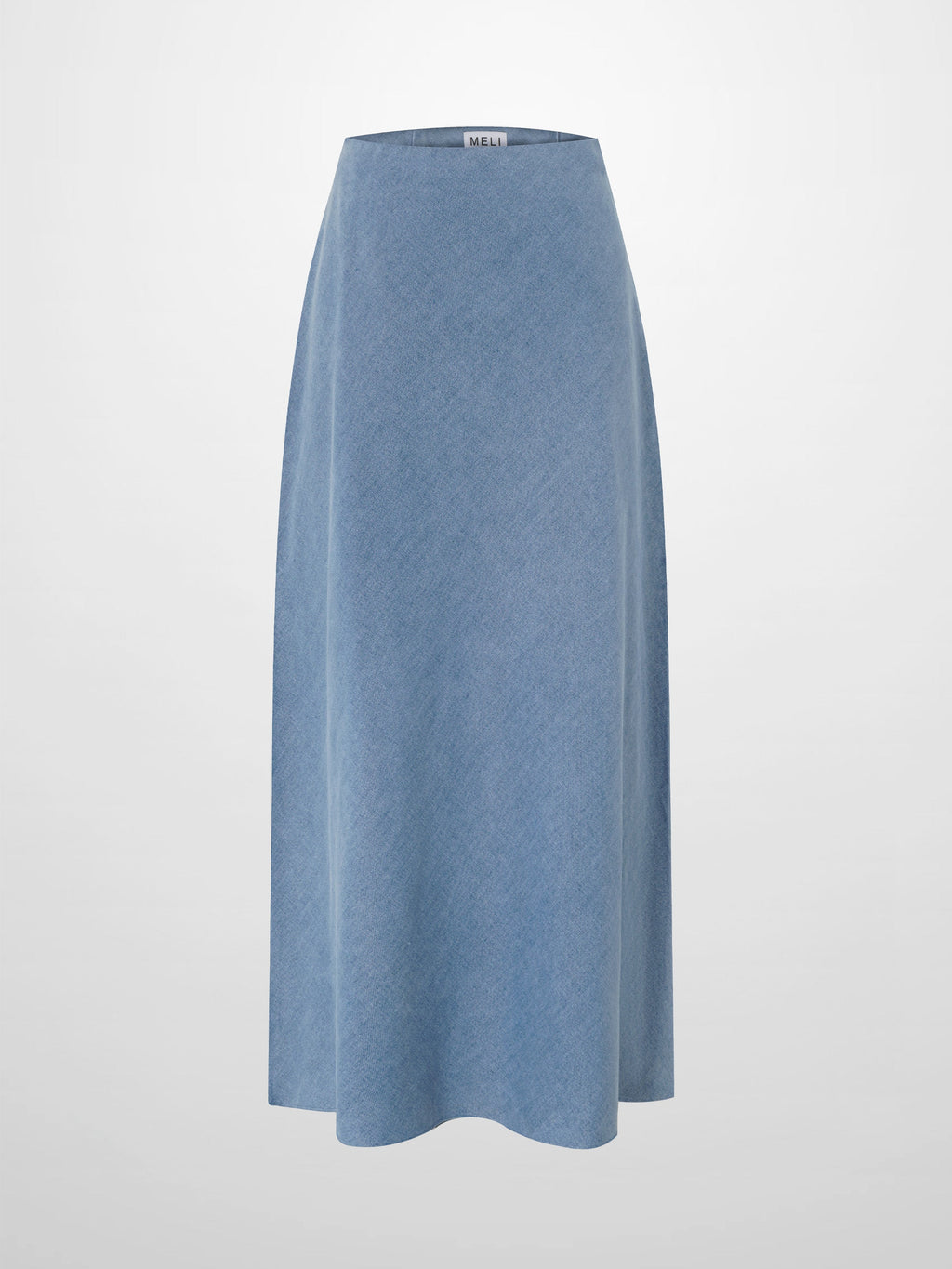 Classic Denim Skirt 37"-Light Blue