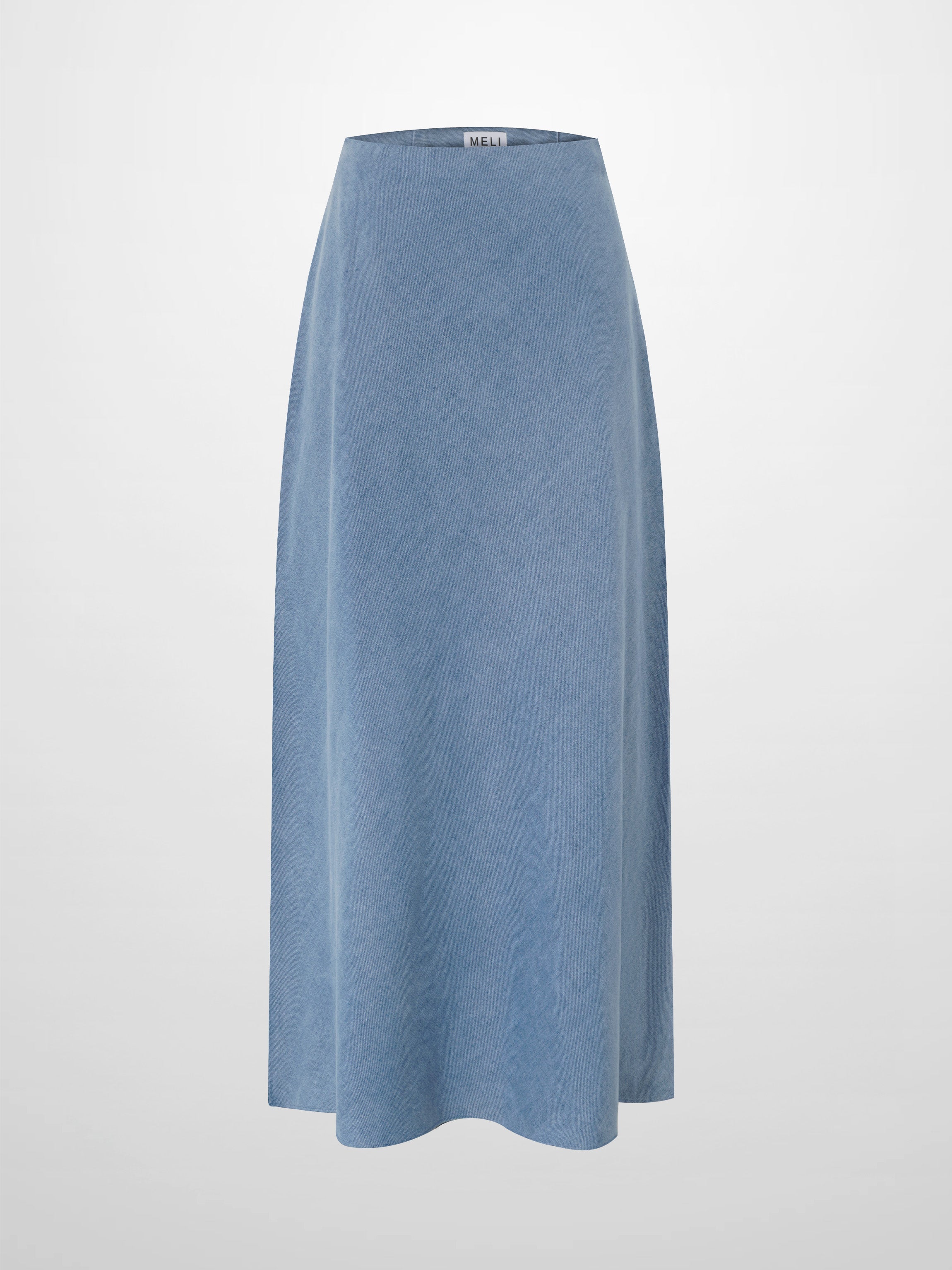 Classic Denim Skirt 37"-Light Blue