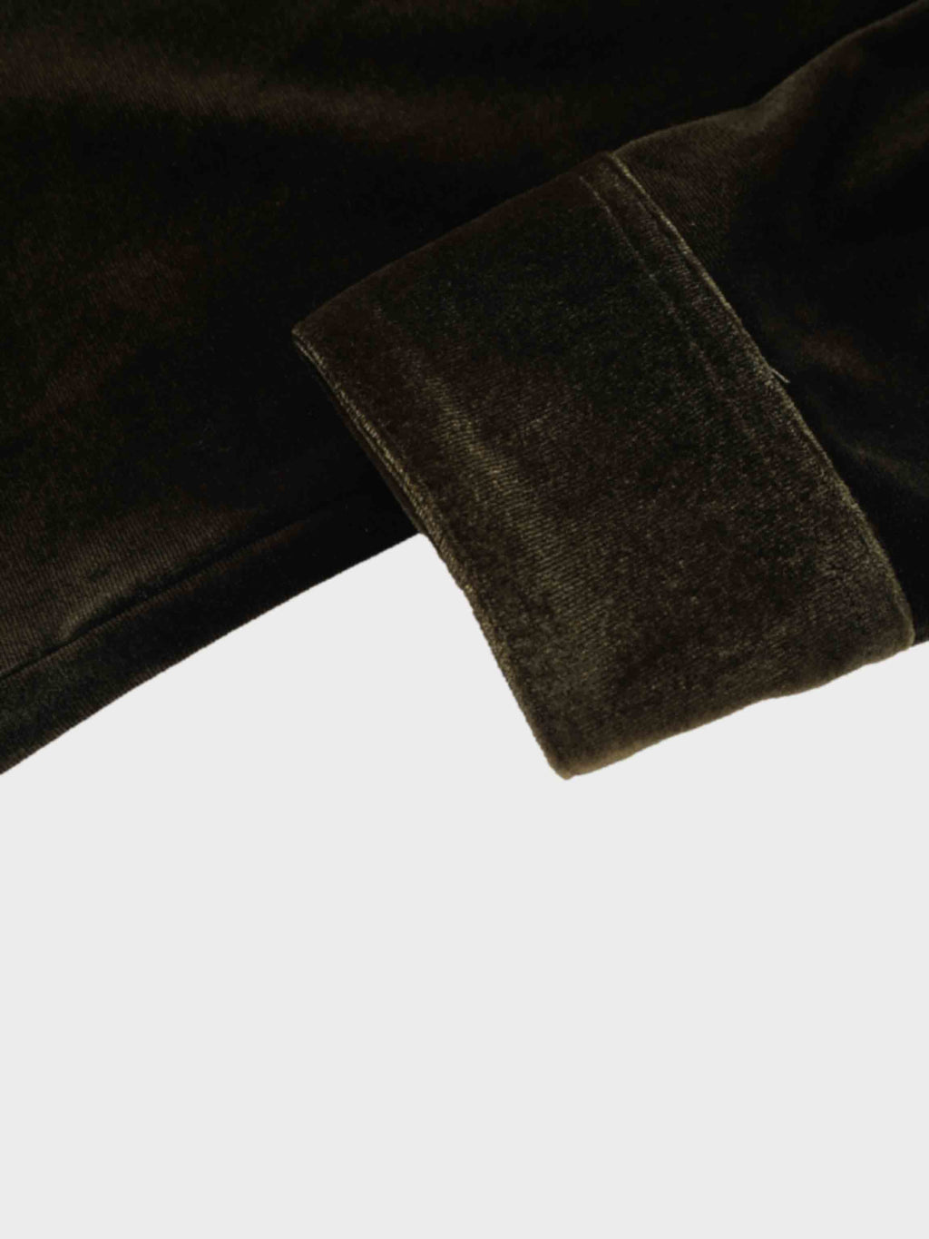 Velour Button Down Blouse-Green