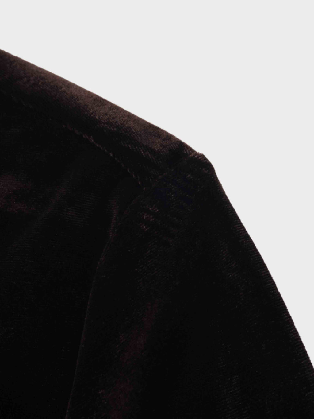 Velour Button Down Blouse-Brown