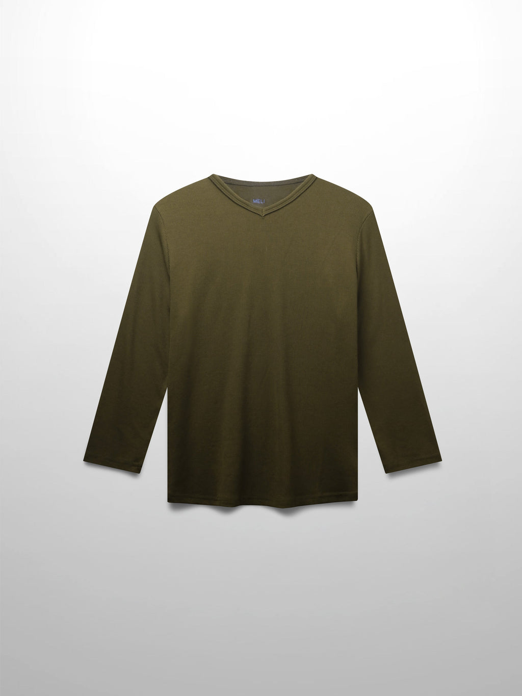 RIBBED HIGH V 3Q-CHOCOLATE BROWN