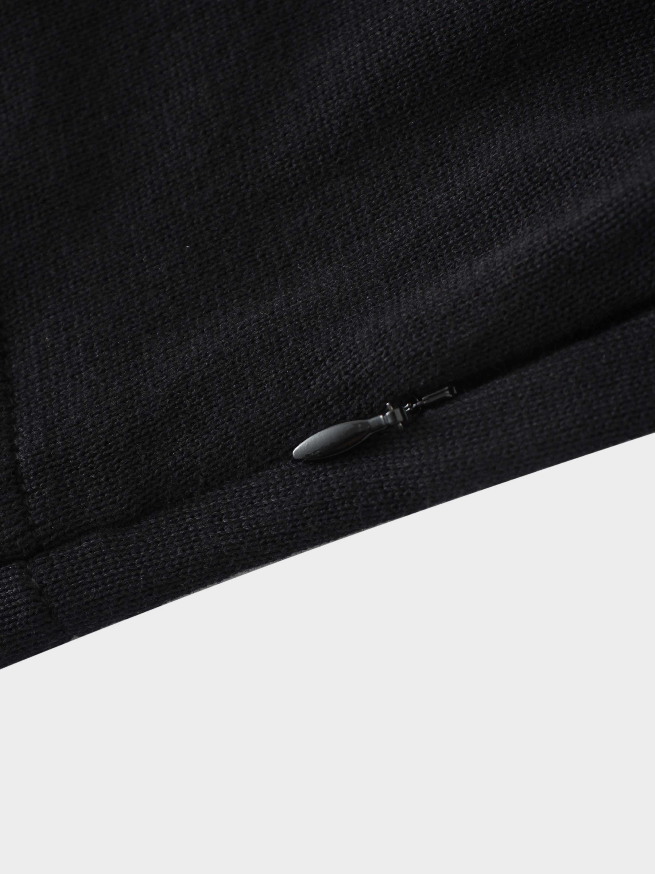 Knit Top Mock Neck Dress-Black