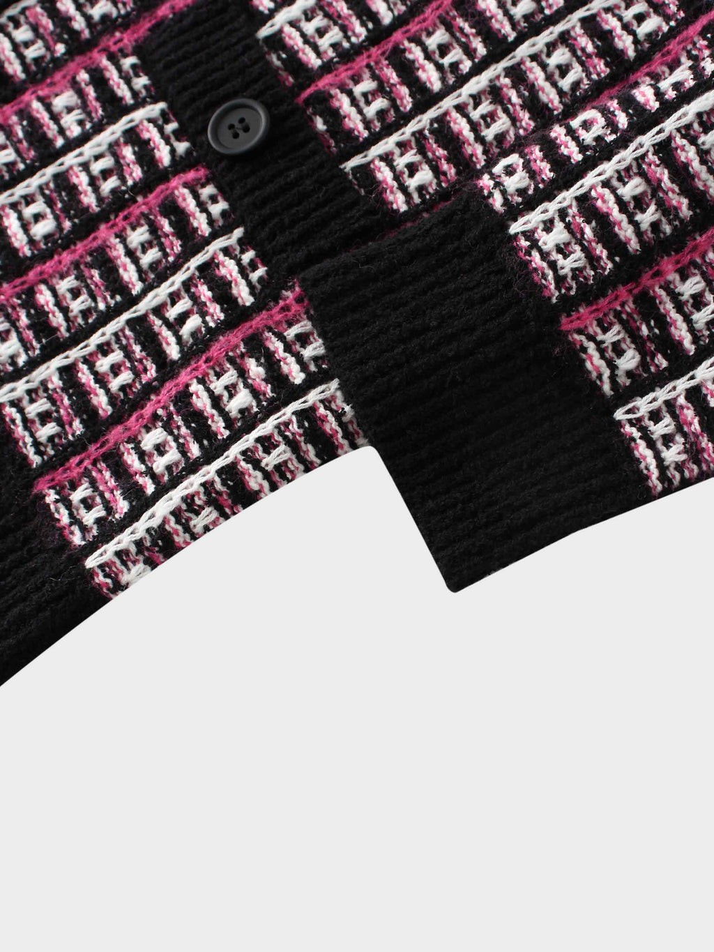 Boucle Knit Cardigan-Pink