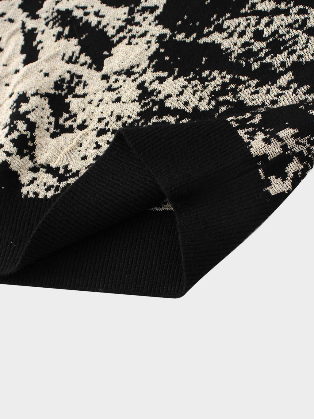 Lurex Combo Crew Sweater-Gold