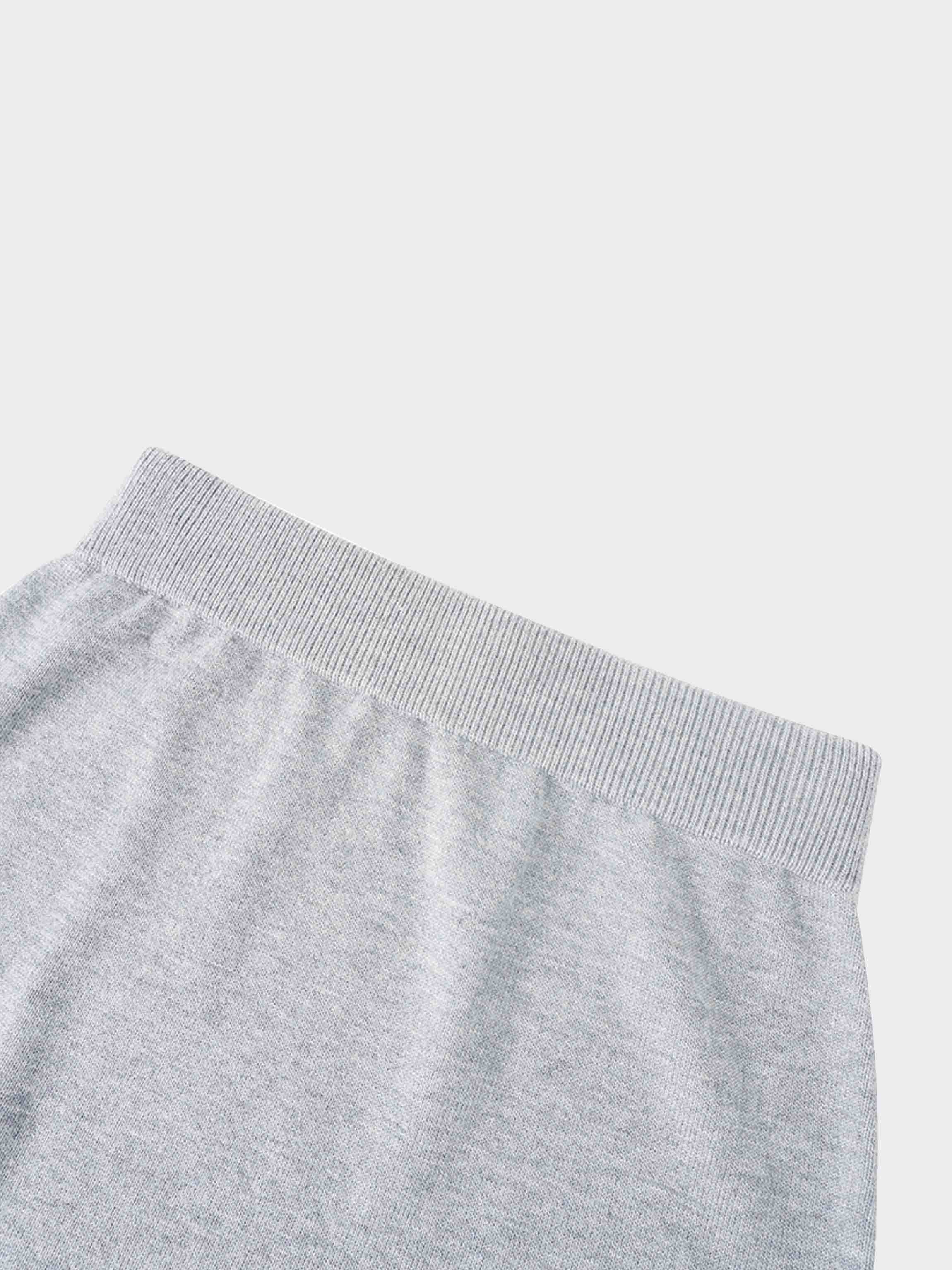 Side Zipper Straight Maxi Skirt-Grey