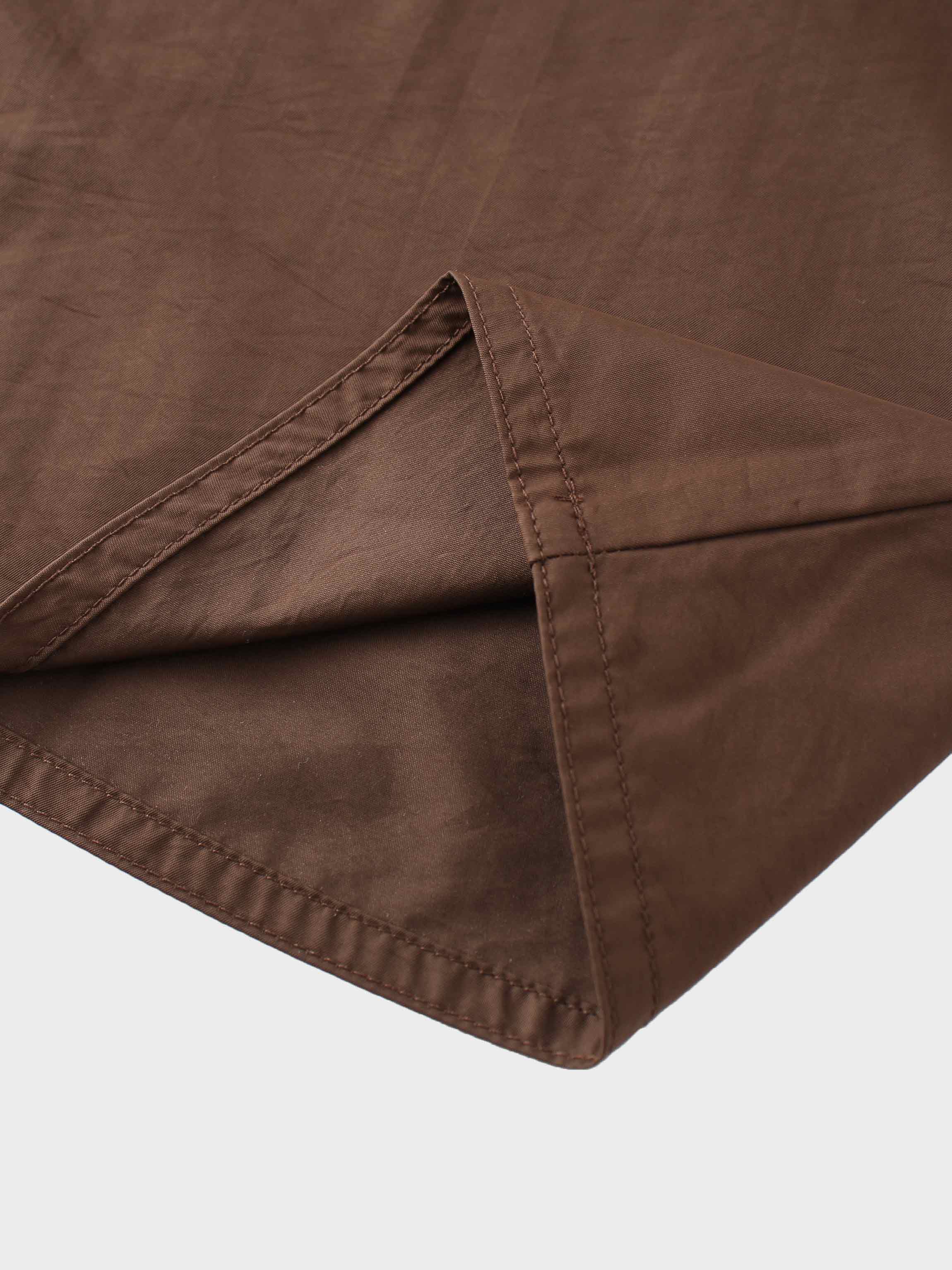 Taffeta Yoke Skirt-Brown