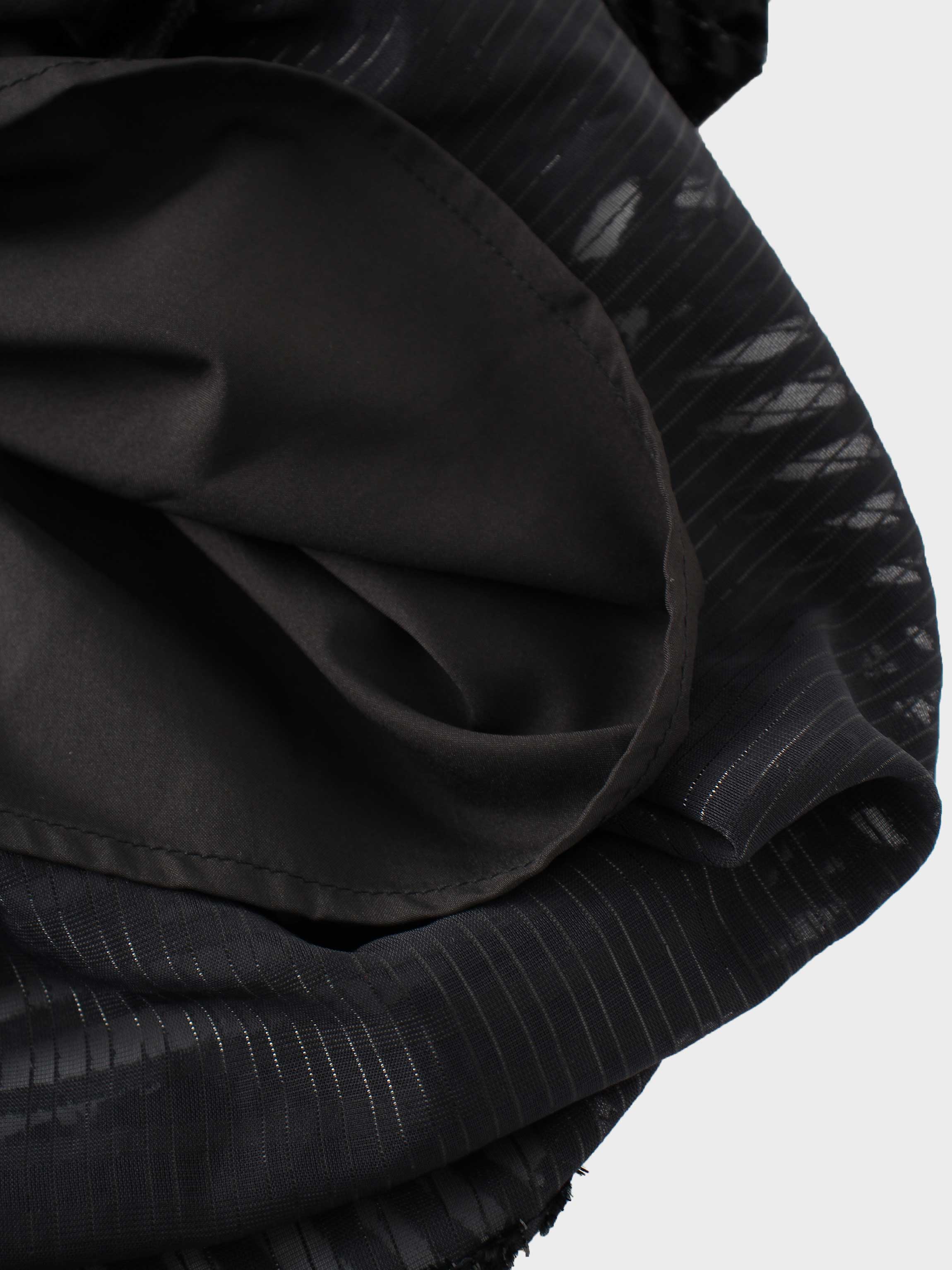 Velvet Side Overlay Skirt-Striped