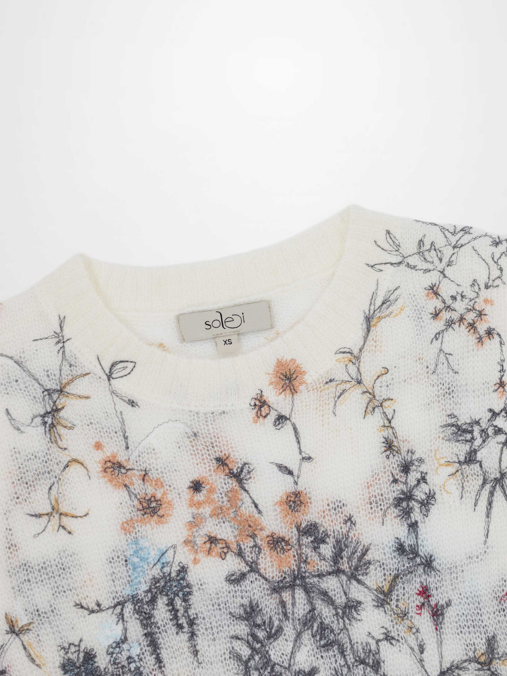 Floral Motif Sweater-Multi Colored