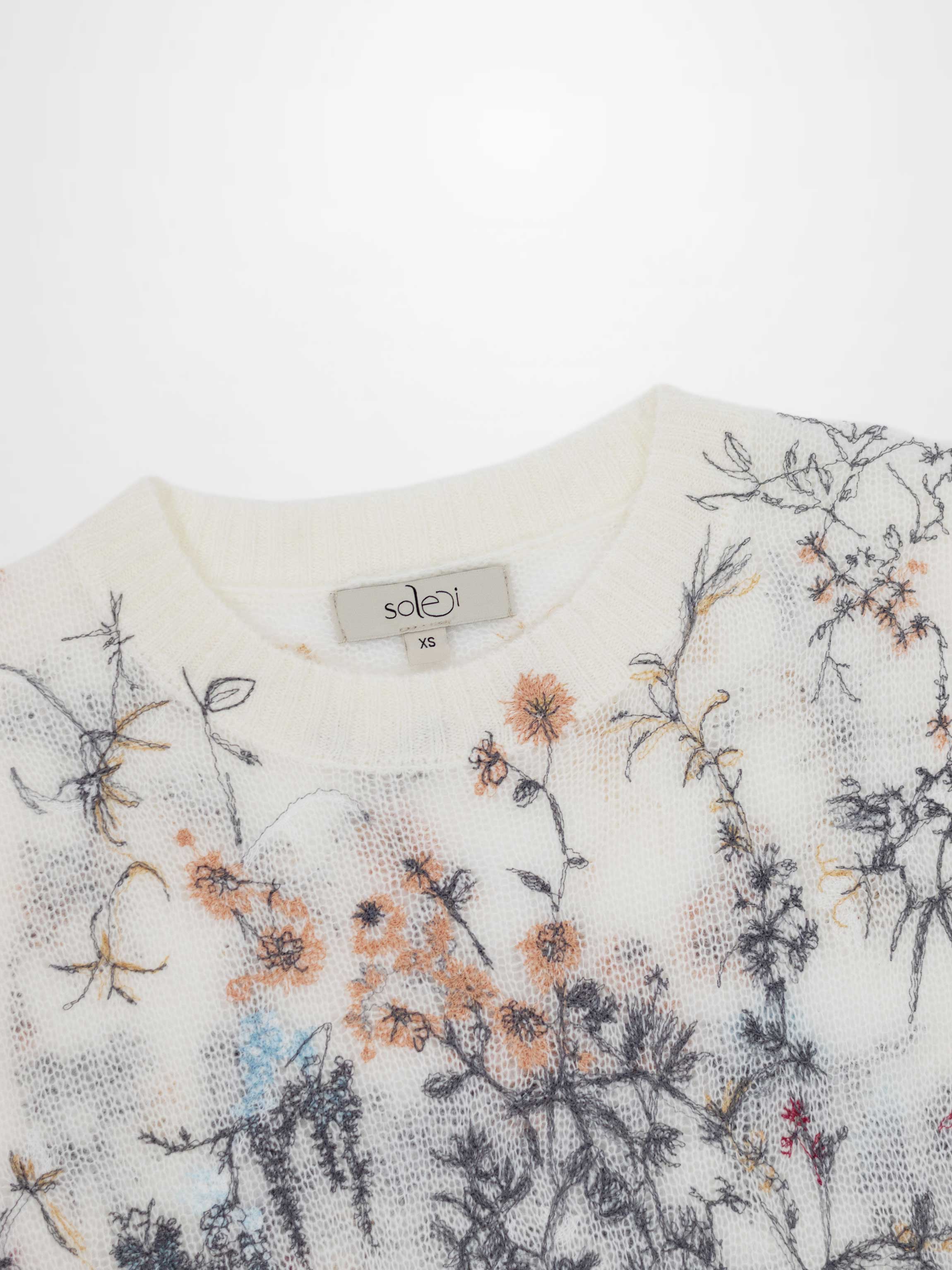 Floral Motif Sweater-Multi Colored