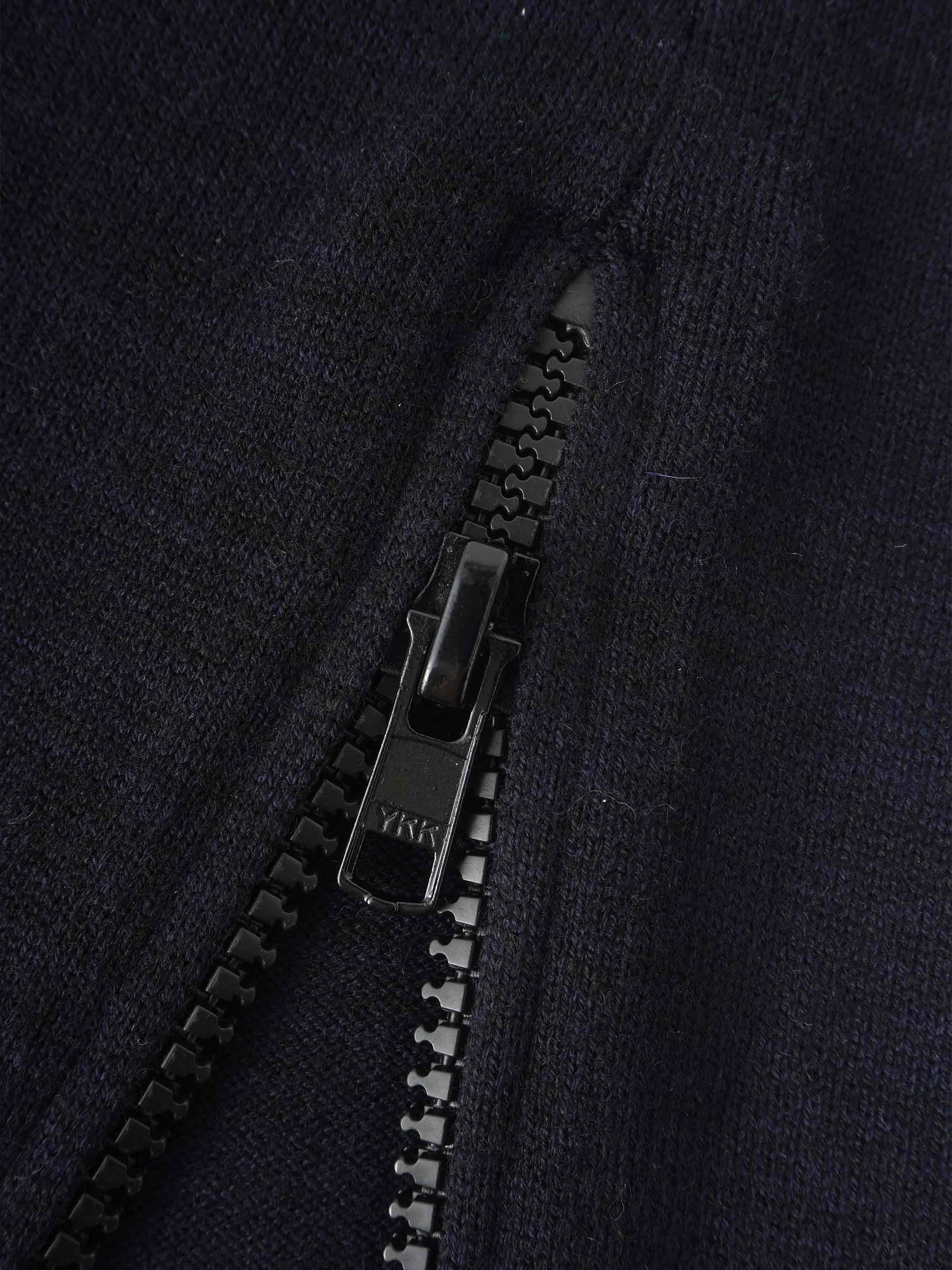 Side Zipper Straight Maxi Skirt-Black/Blue