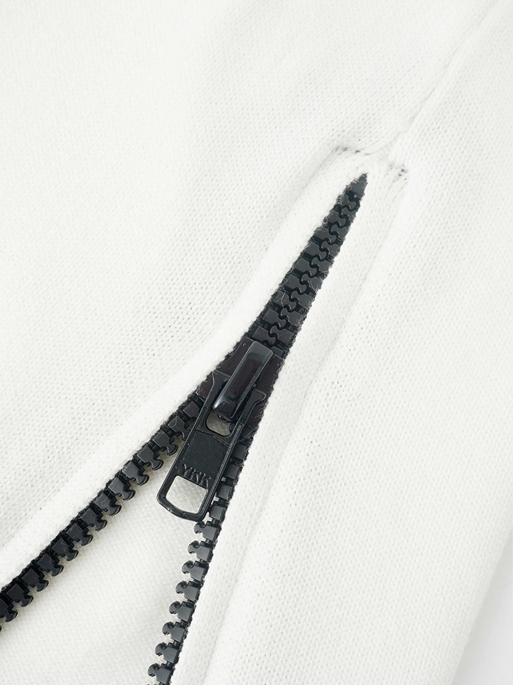 Side Zipper Straight Maxi Skirt-Cream