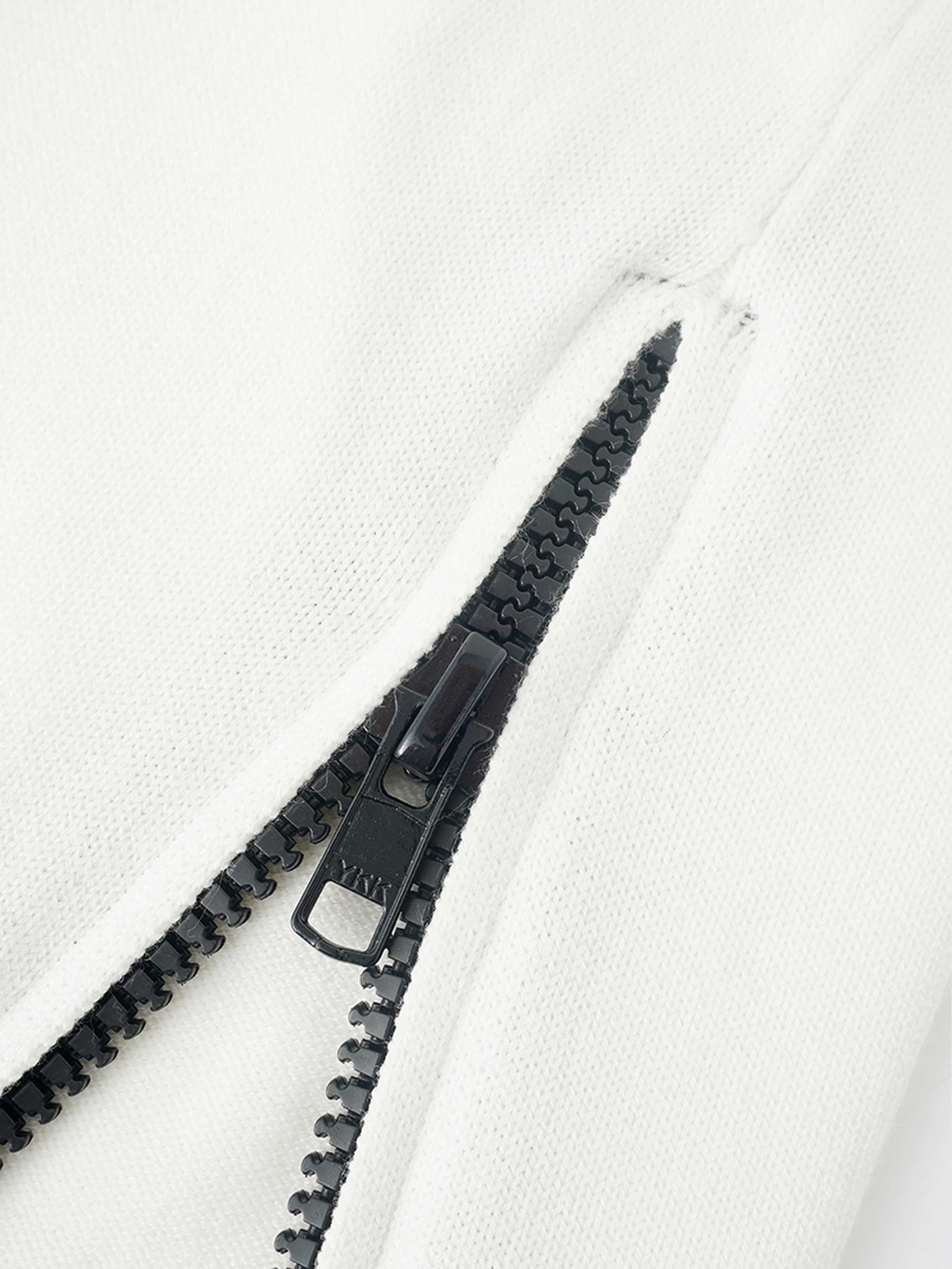 Side Zipper Straight Maxi Skirt-Cream