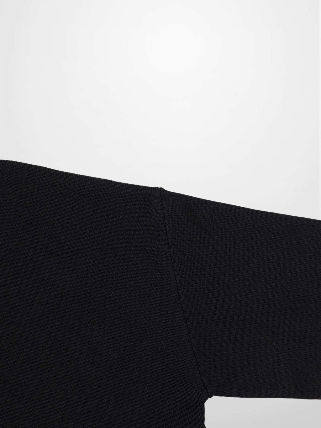 Mock Neck Thin Knit Sweater-Black