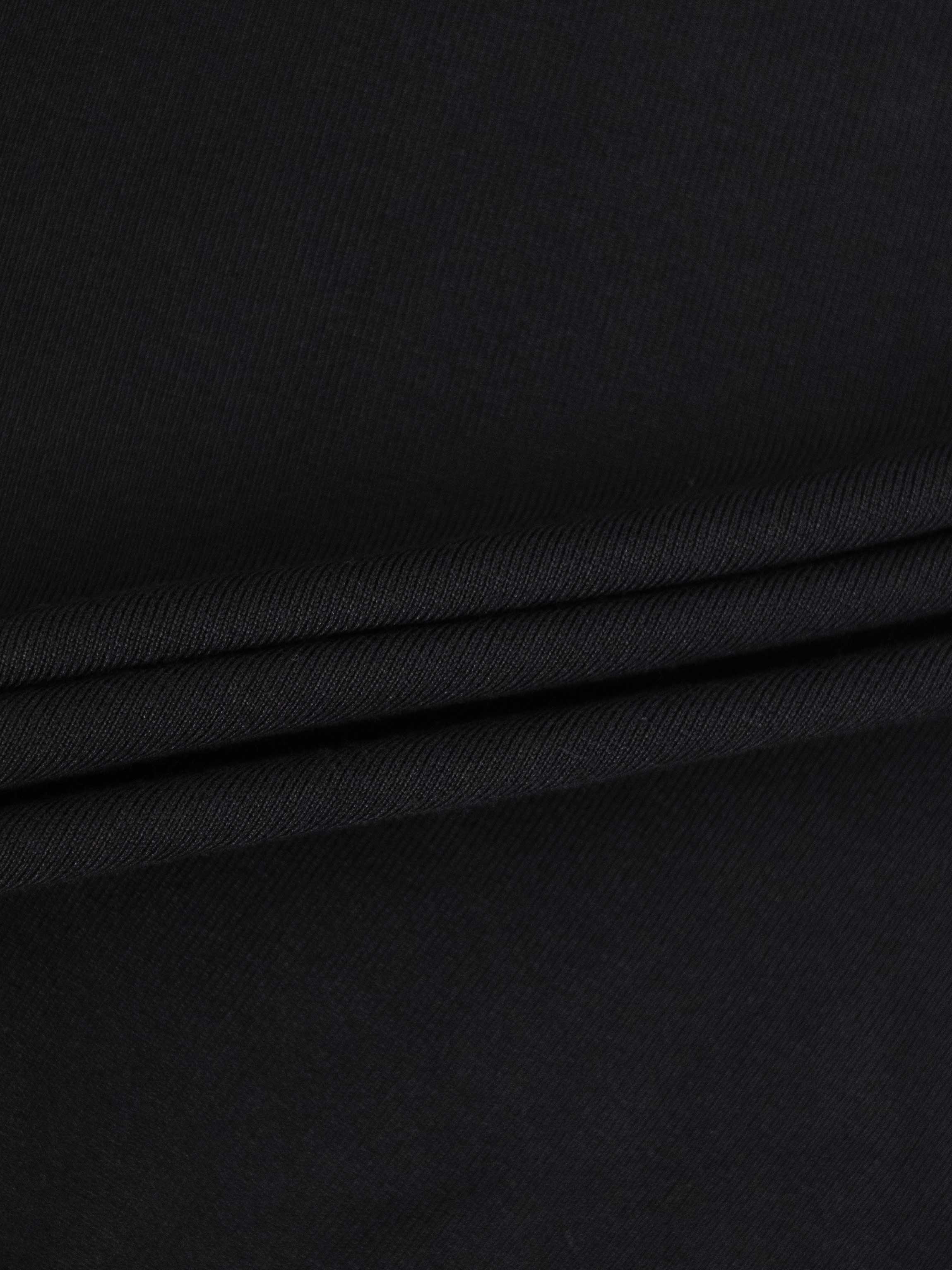 Mock Neck Thin Knit Sweater-Black