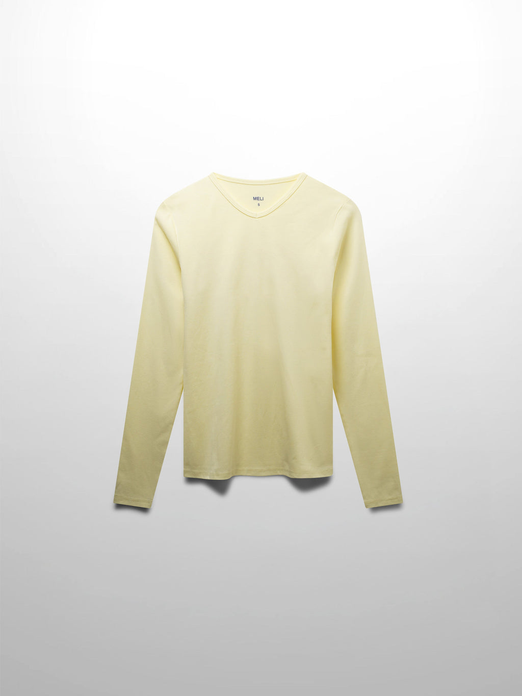 Basic High V Tee Long Sleeve-Buttery Yellow