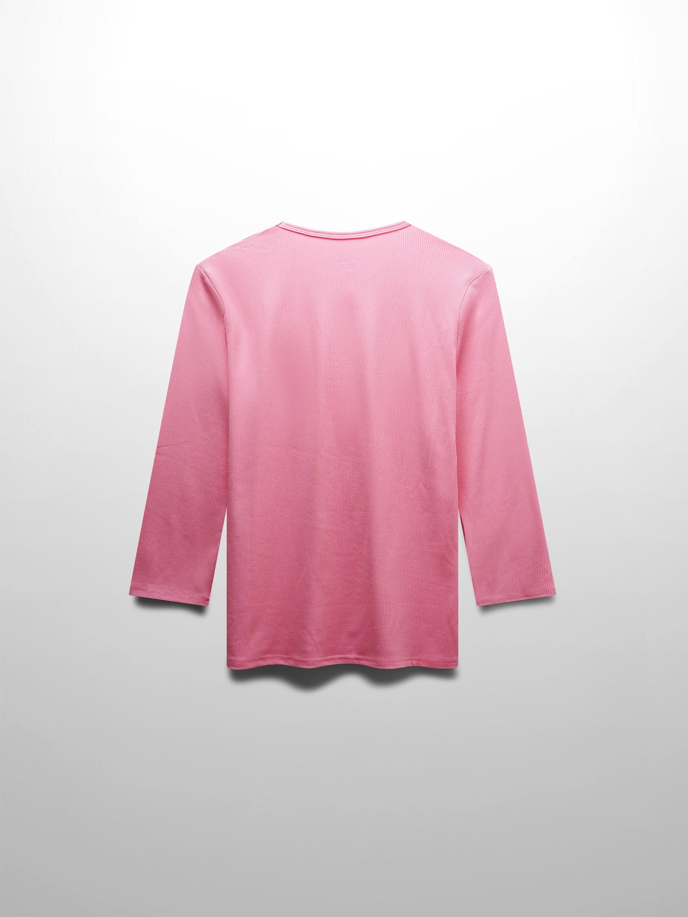 RIBBED HIGH V 3Q-SO PINK