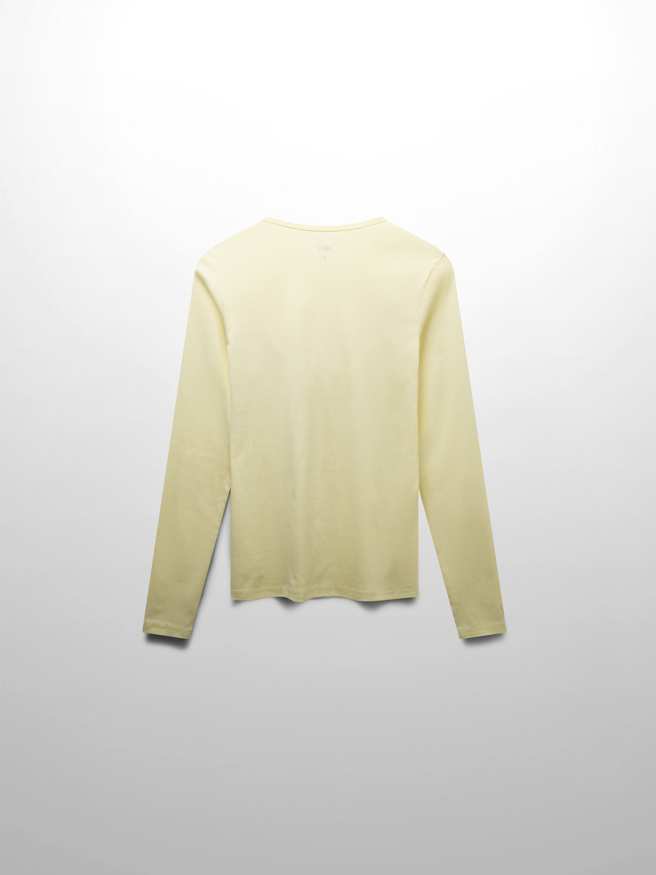 Basic High V Tee Long Sleeve-Buttery Yellow