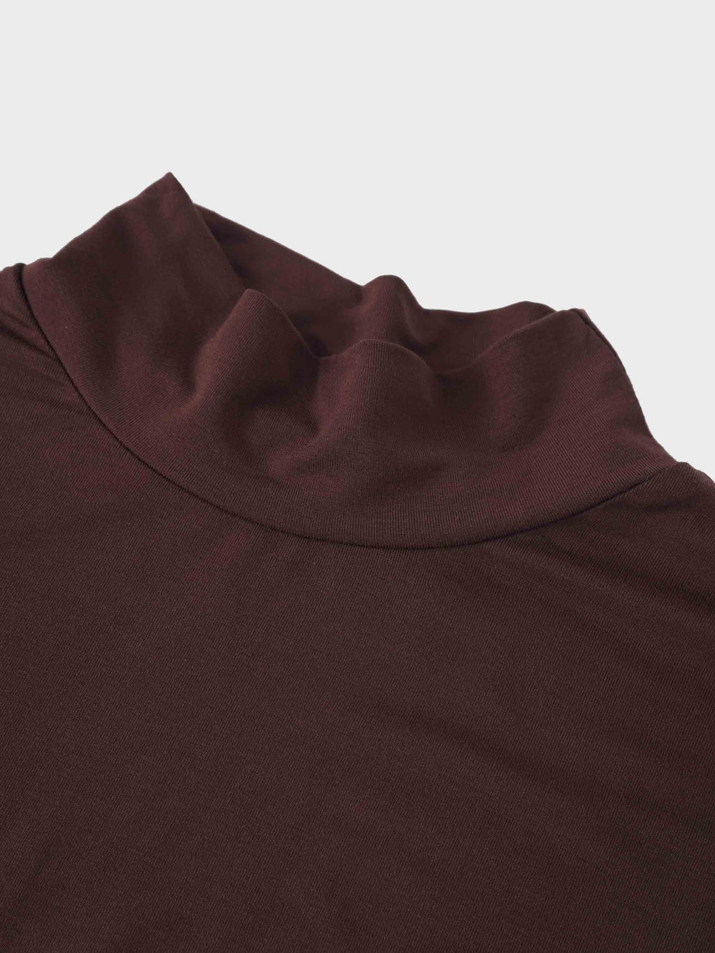 Modal Turtleneck Long Sleeve-Dark Brown