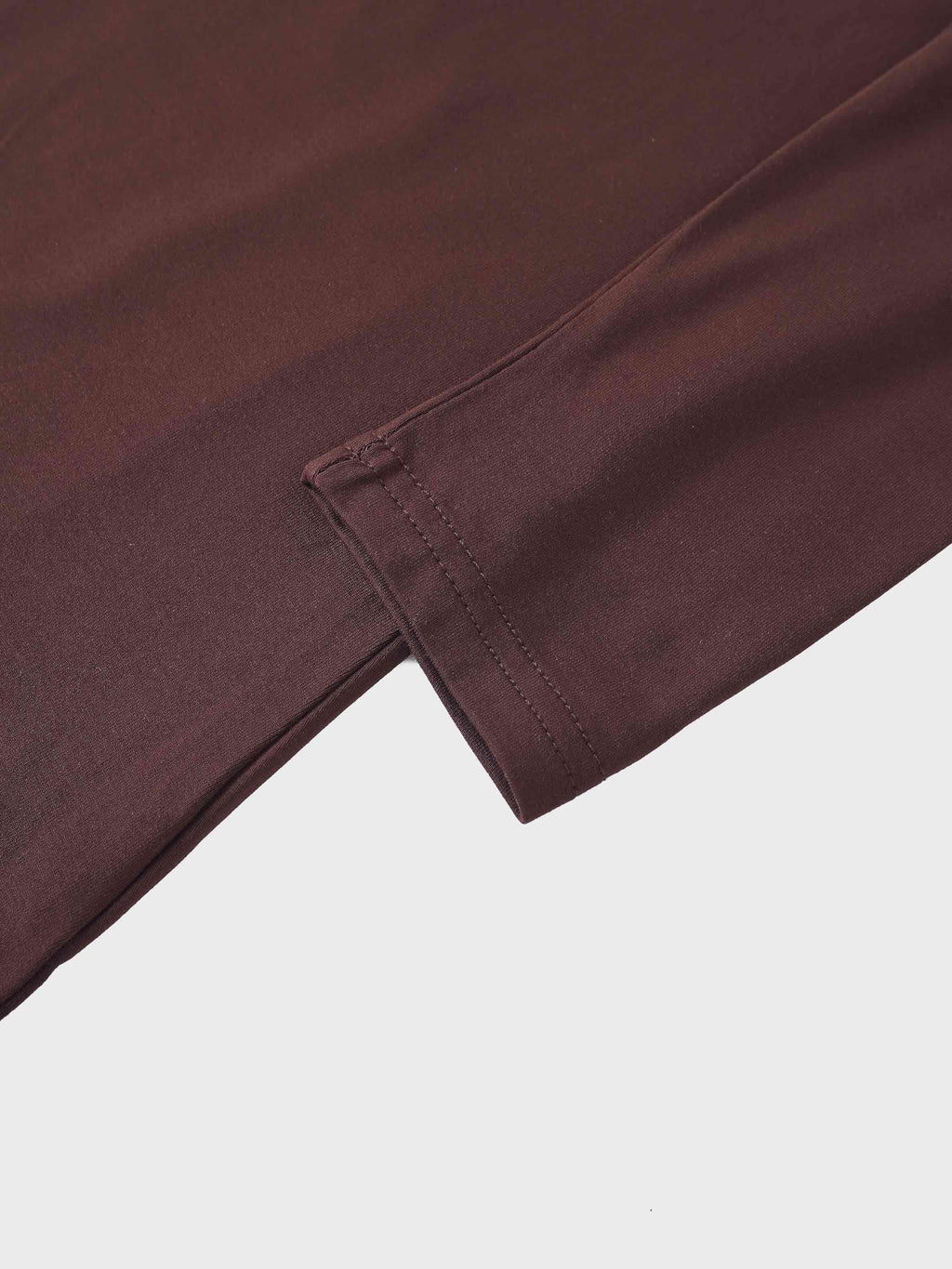 Modal Turtleneck Long Sleeve-Dark Brown