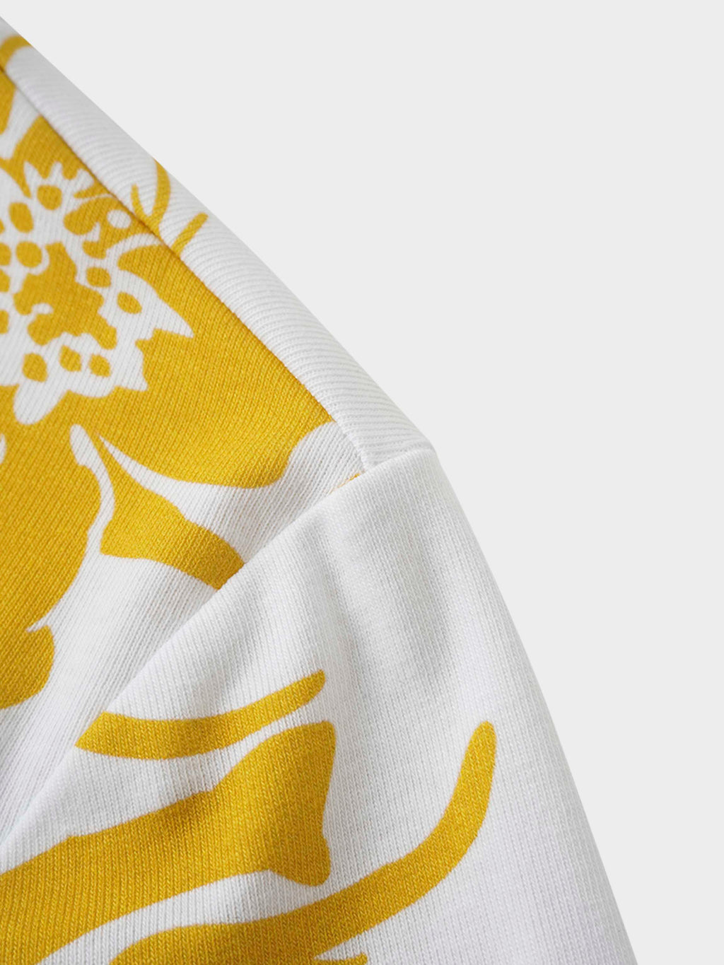 Basic Printed T-shirt-Yellow Floral