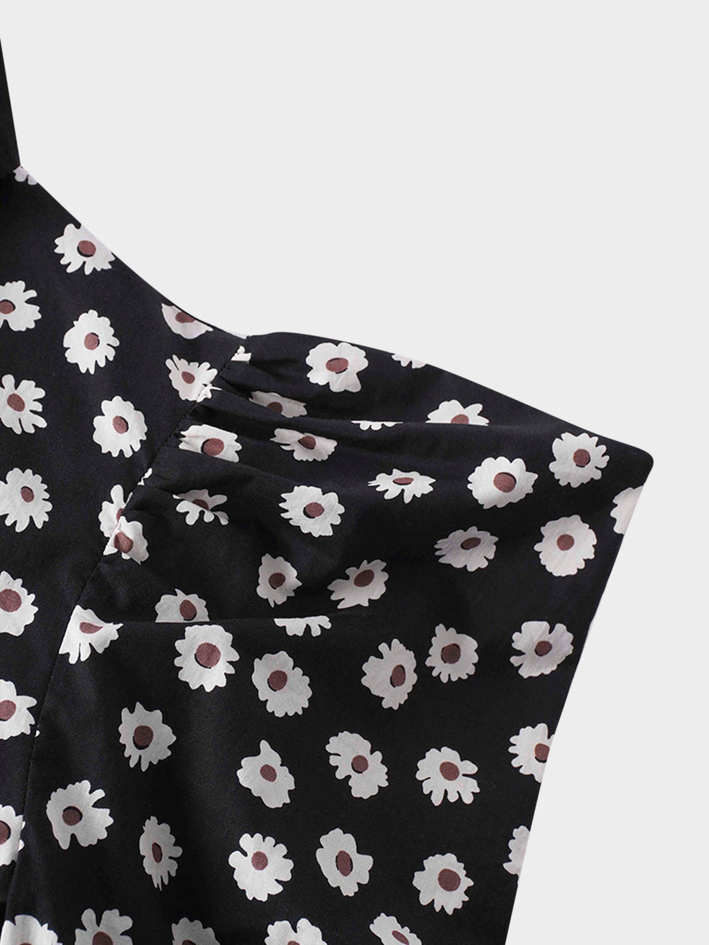 Puff Sleeve Blouse-Flower Poppy