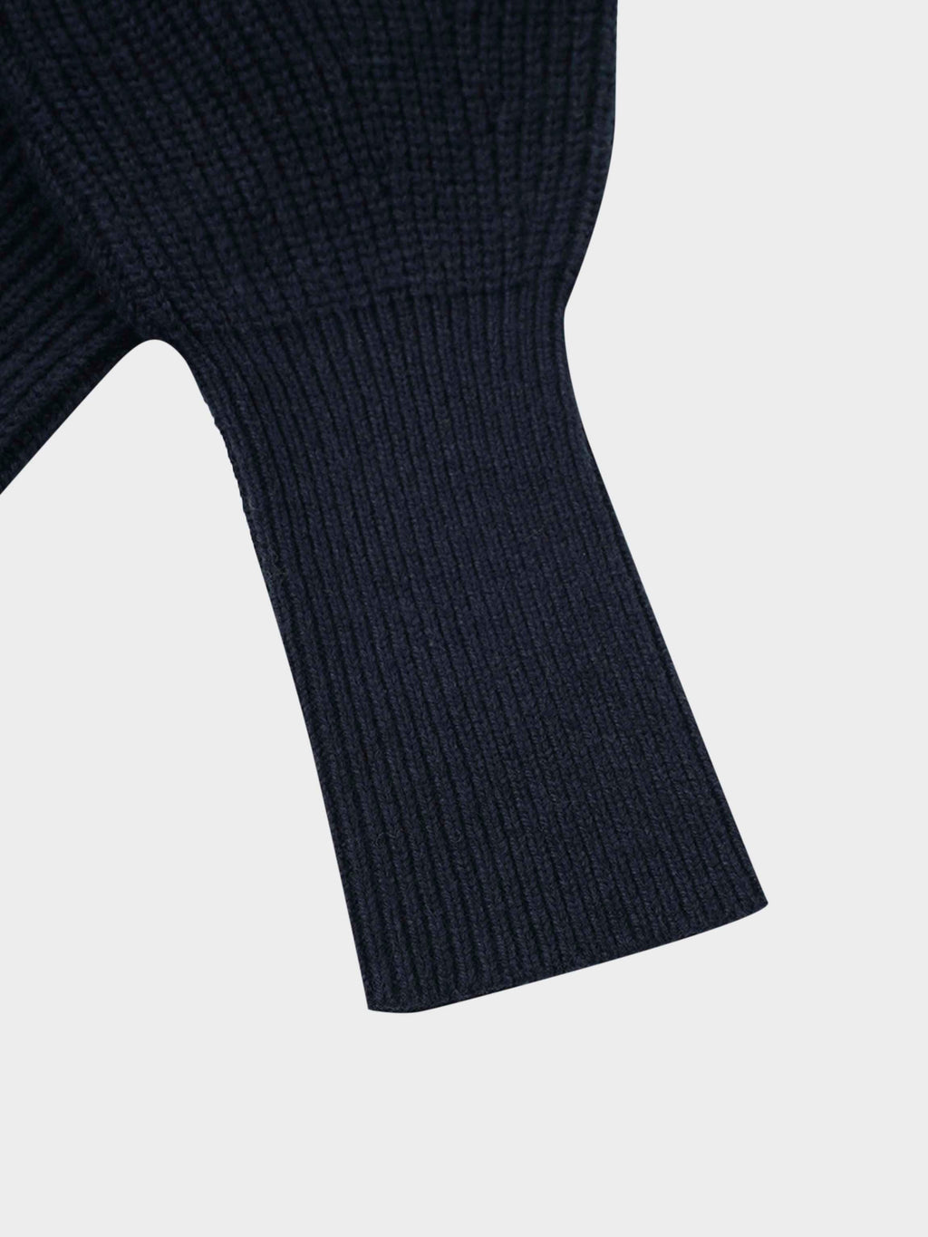 Puff Sleeve Sweater-Navy