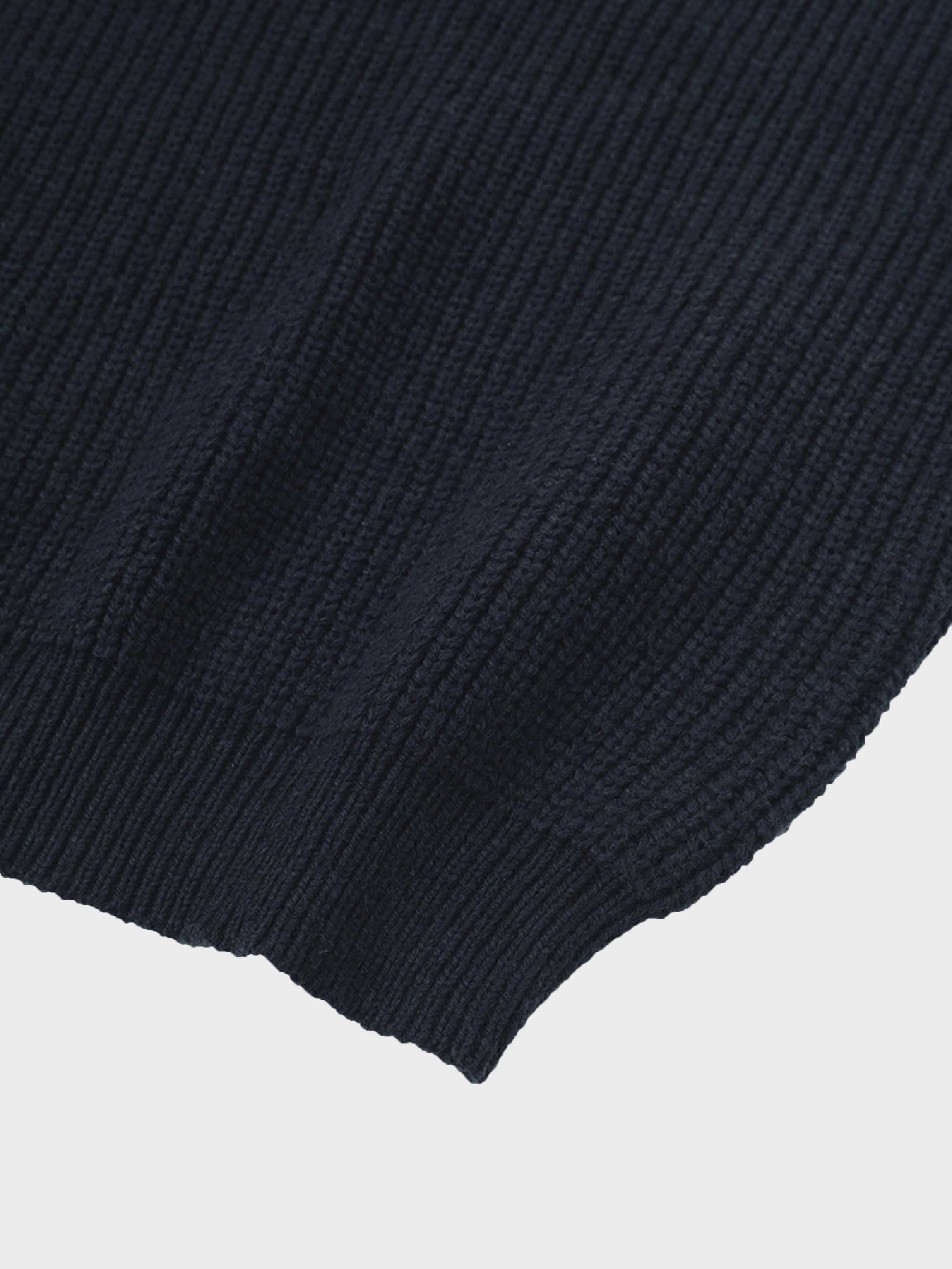 Puff Sleeve Sweater-Navy