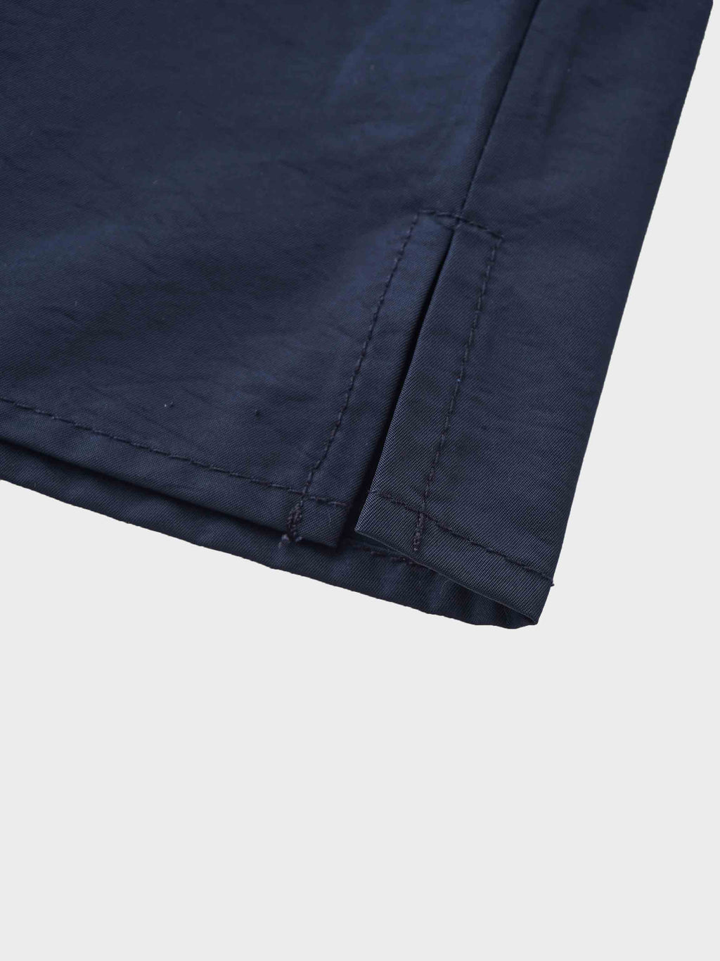 Bubble Sleeve Taffeta Top-Navy