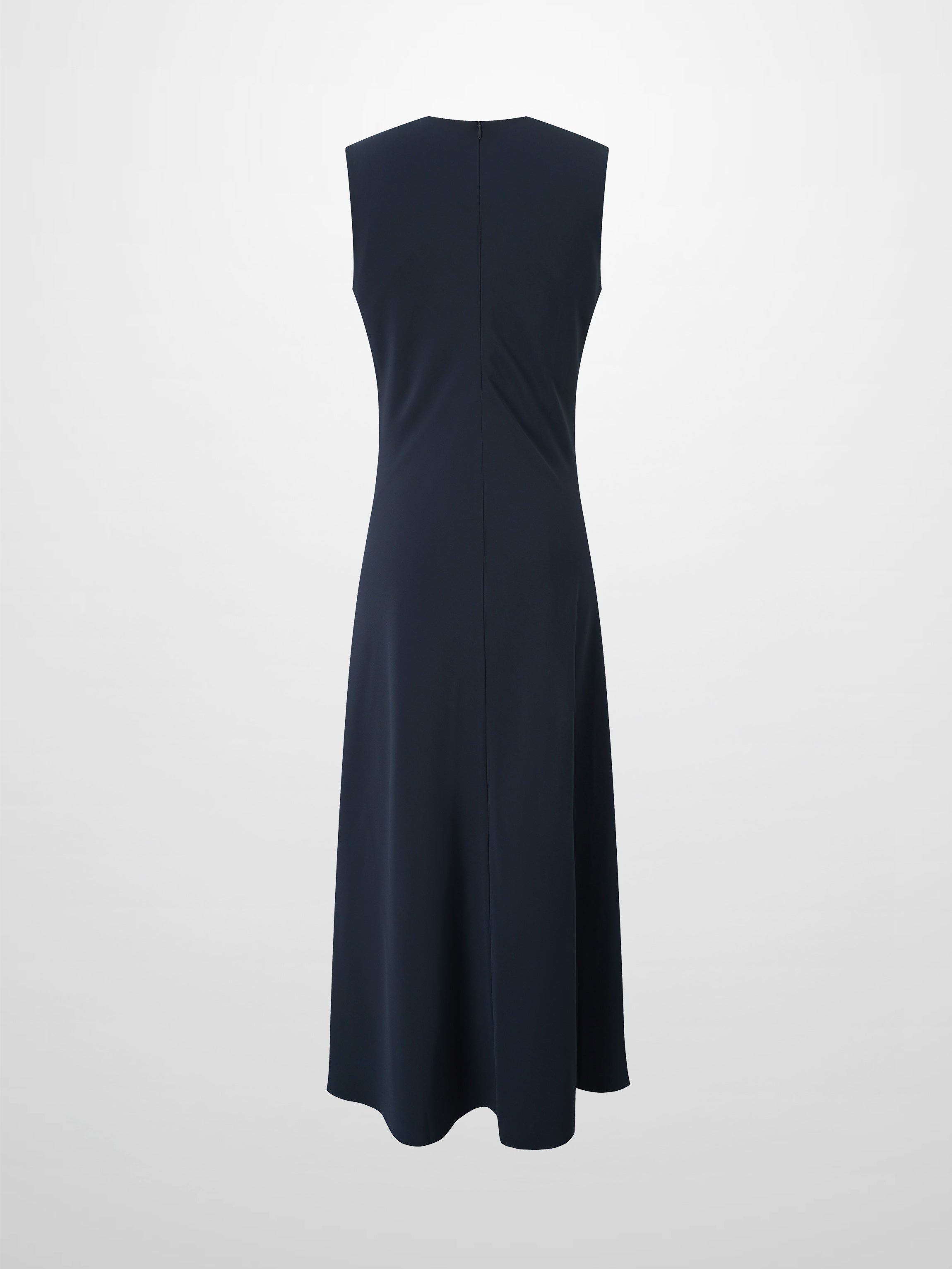 Crepe Slip Dress-Navy
