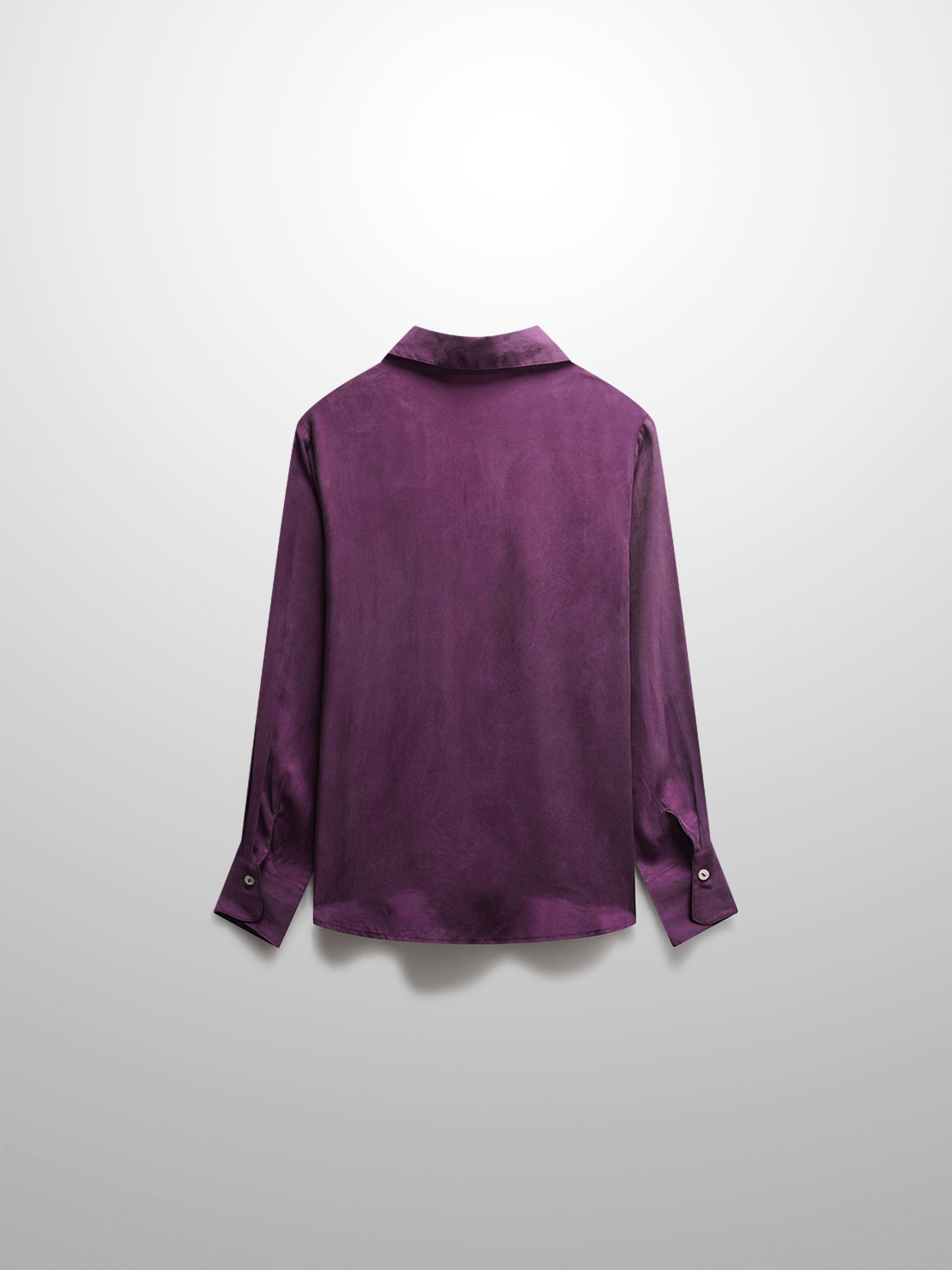 Cupro Blouse-Eggplant