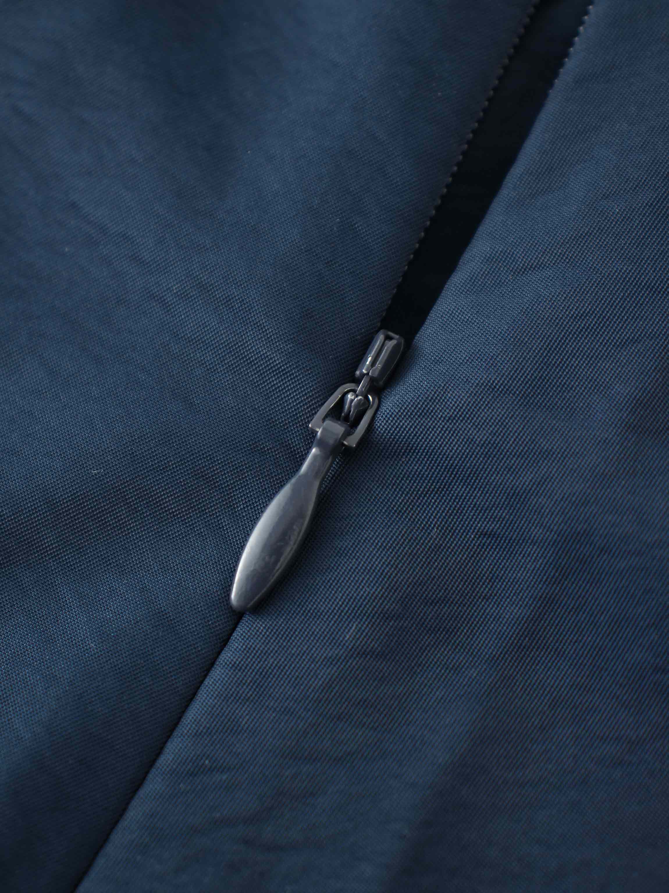 Taffeta Yoke Skirt-Navy